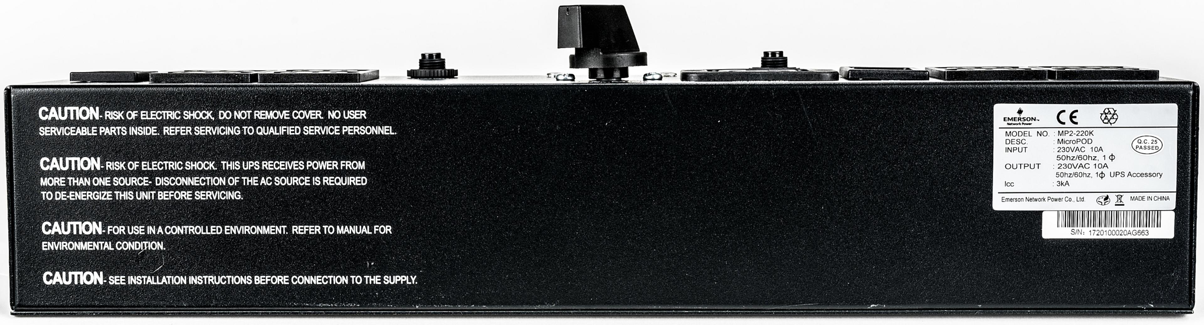 Vertiv Liebert MP2-220K Service Bypass