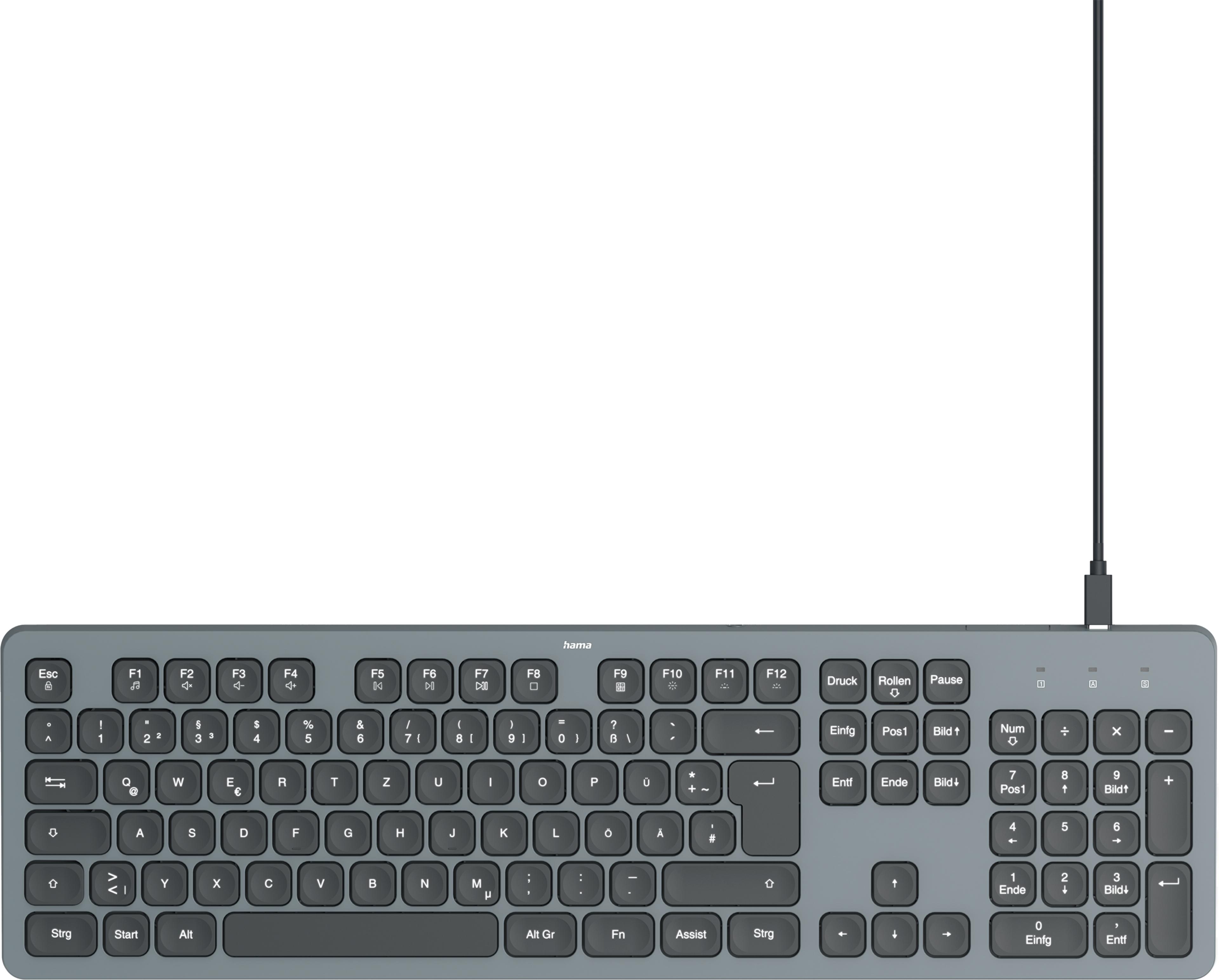 Hama CK-400 Tastatur grau/schwarz