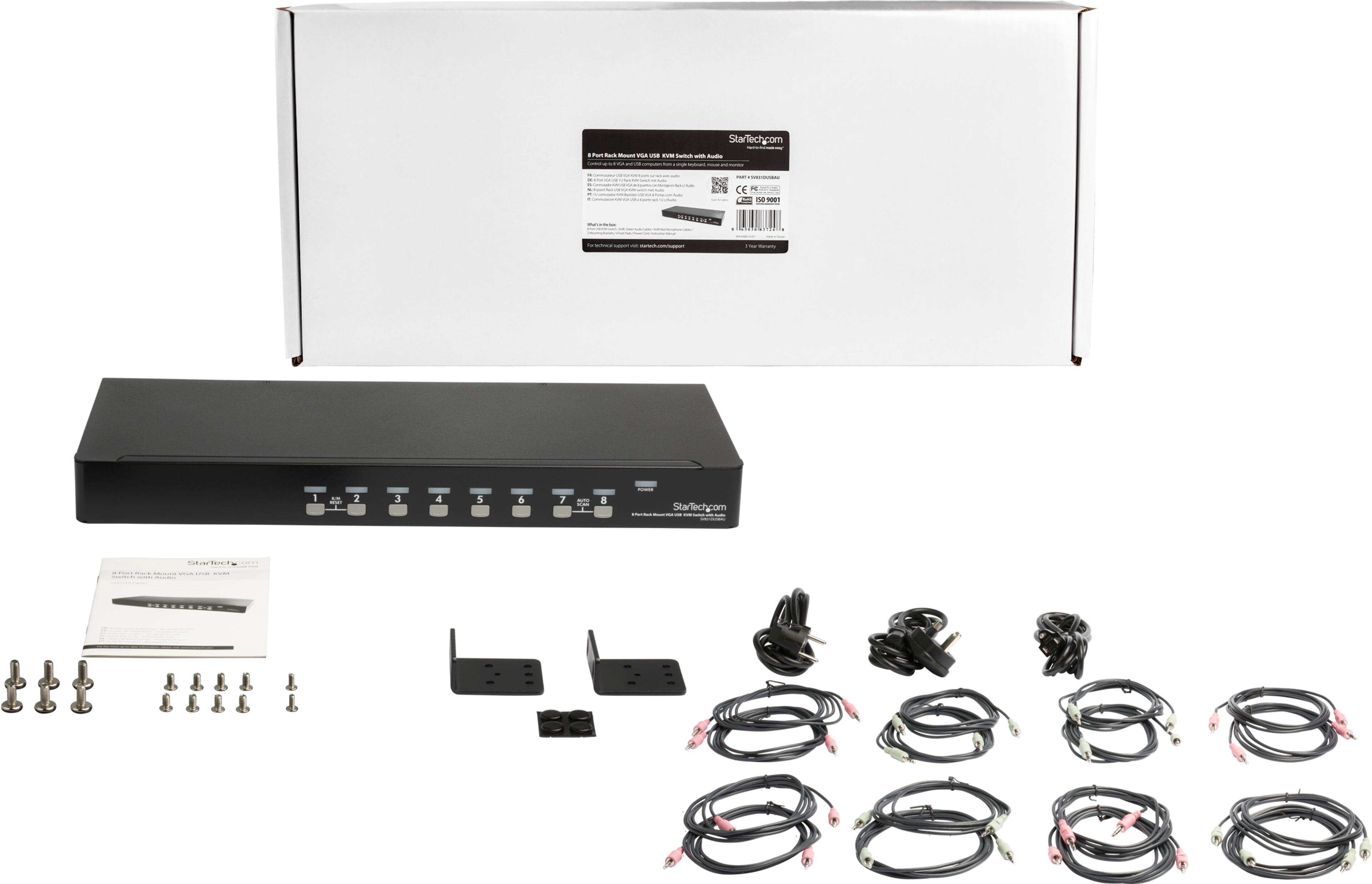 Switch KVM StarTech VGA 8 portas