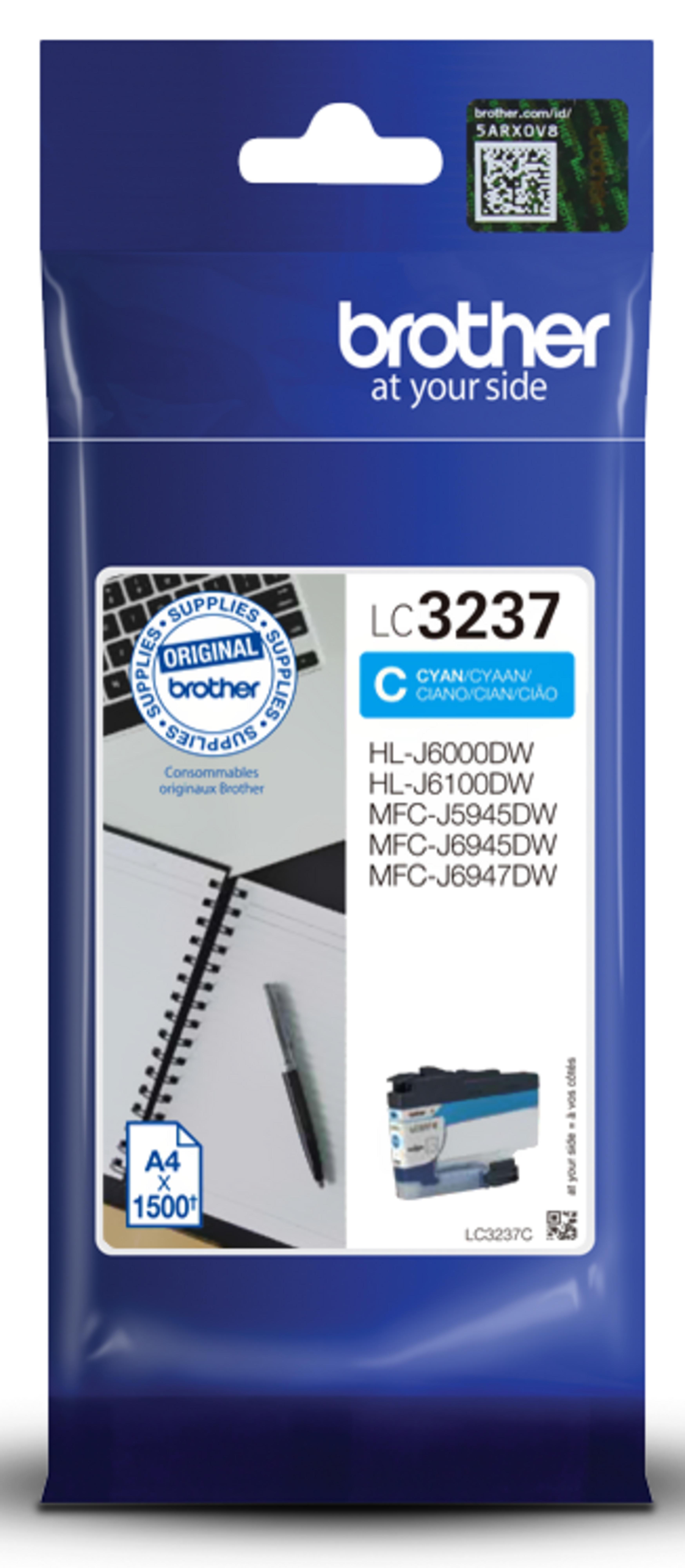 Brother LC-3237C Tinte cyan