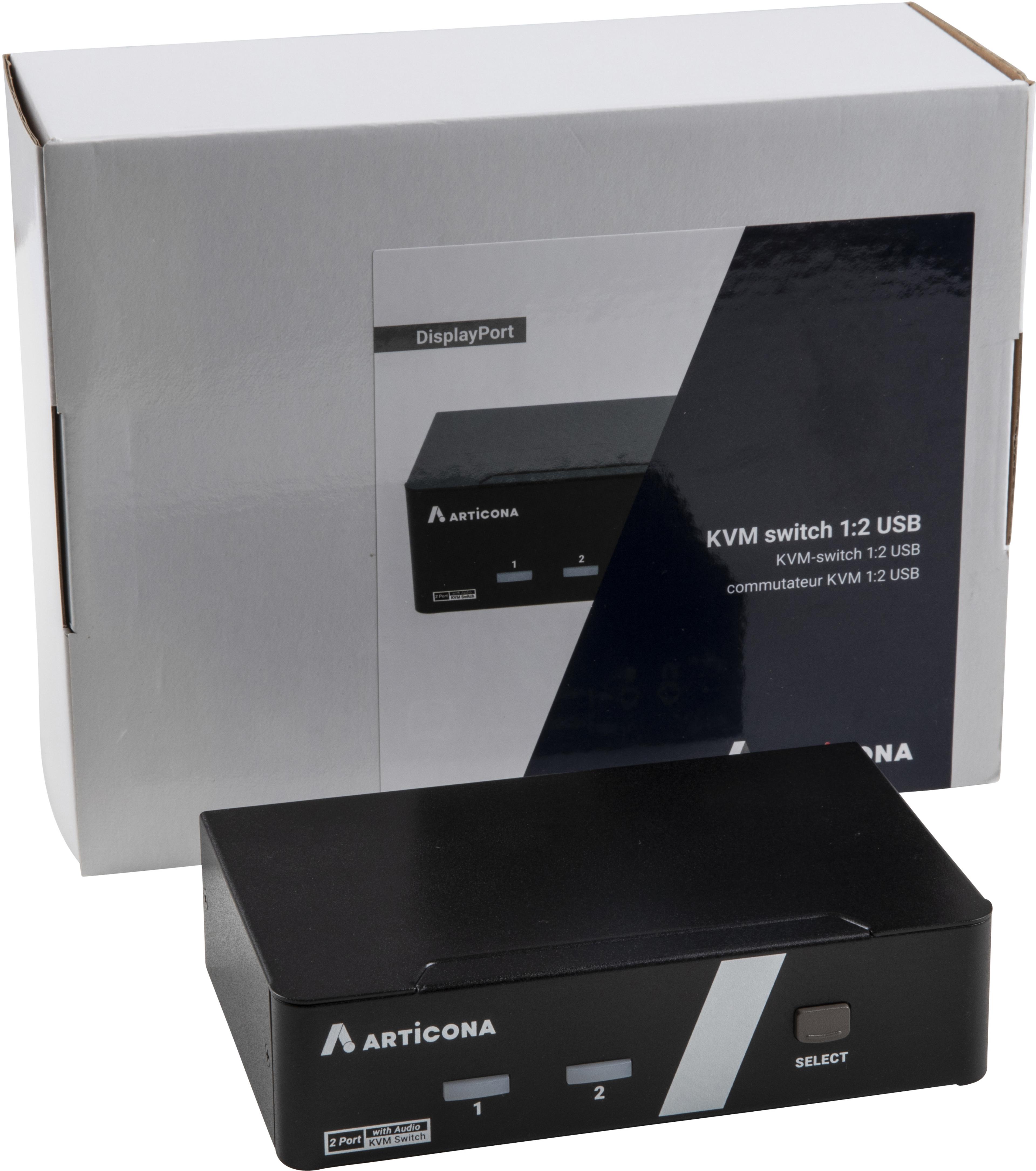 Switch KVM ARTICONA DP USB 2 puertos