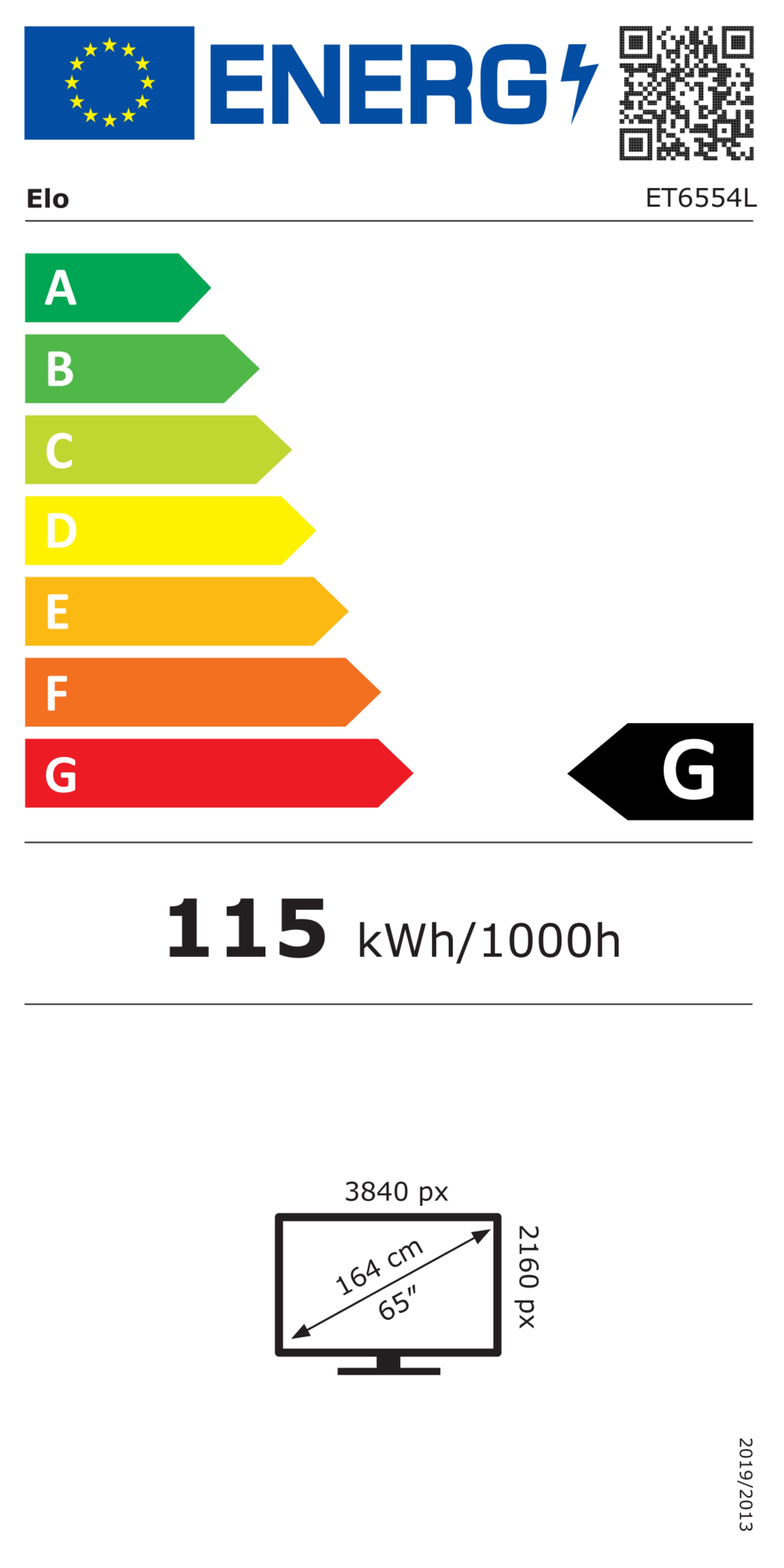 Elo 6554L PCAP Touch Display