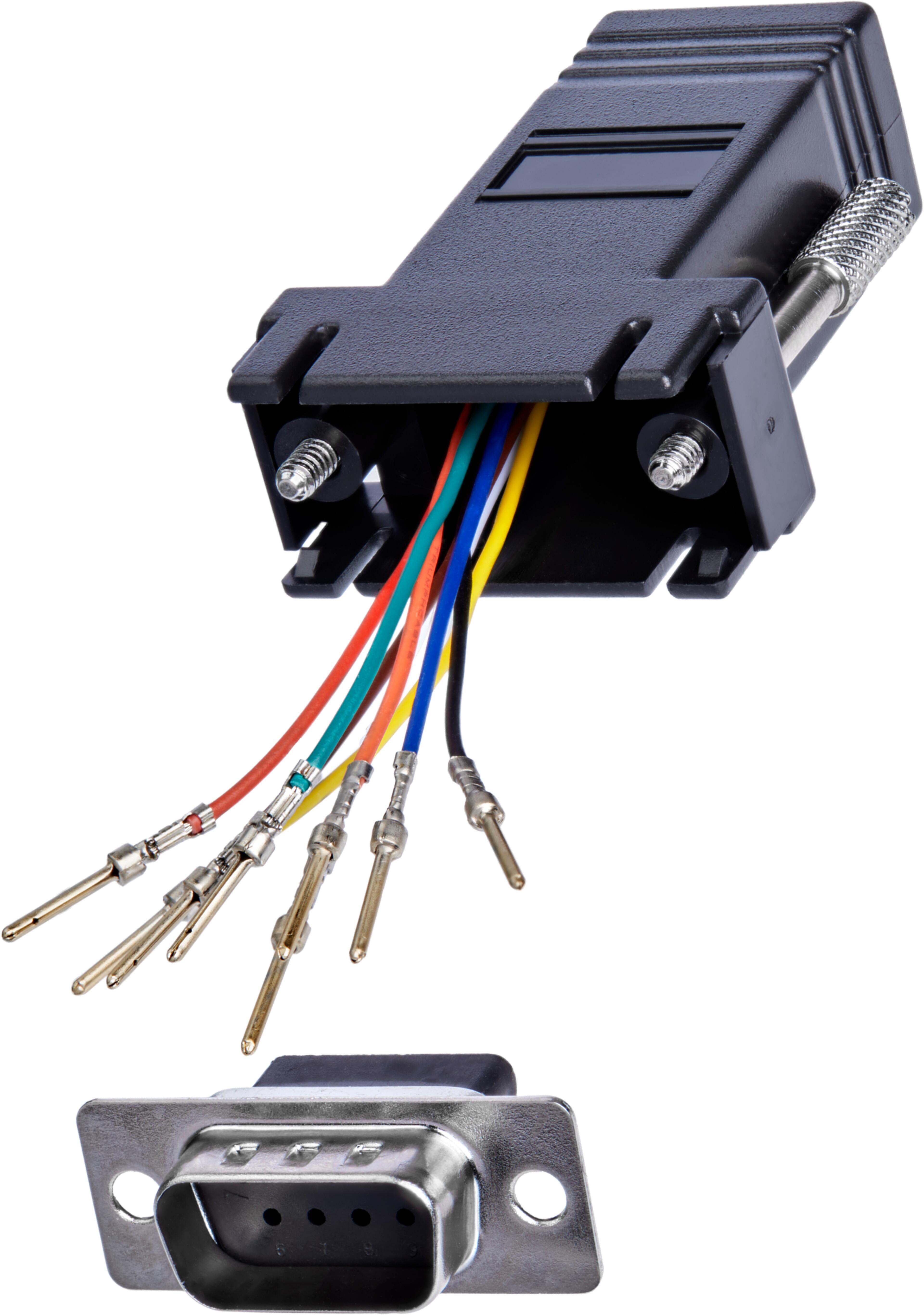 Modular Adapter DB9/m-RJ45/f Black