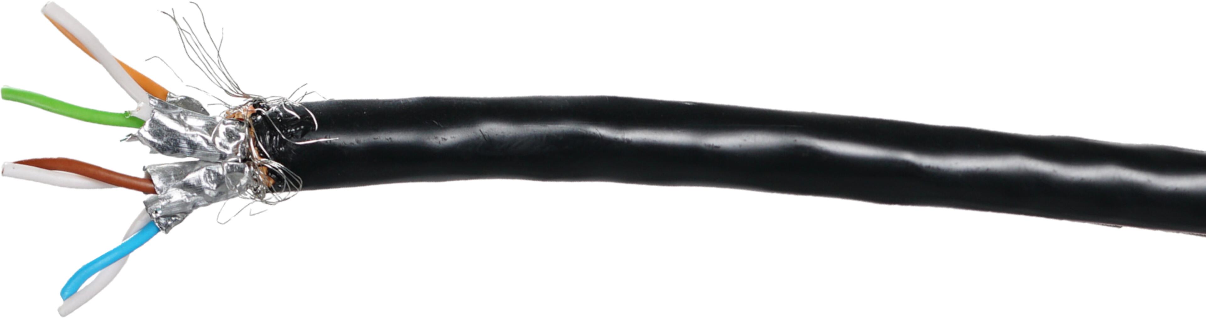 Câble de données Cat7 massif S/FTP 100 m