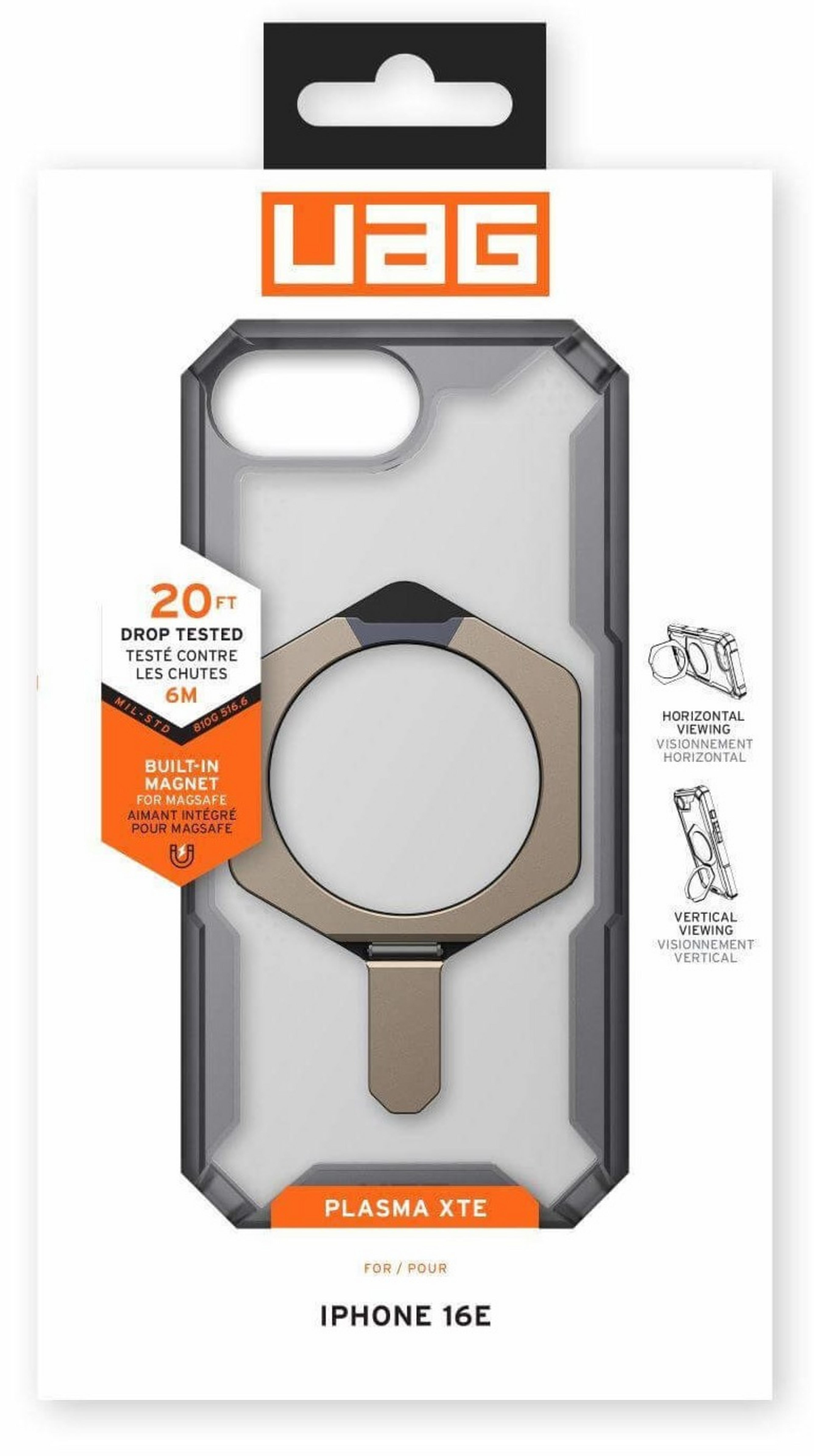 UAG PlasmaXT iPhone 16e Kickstand Ash/Cl