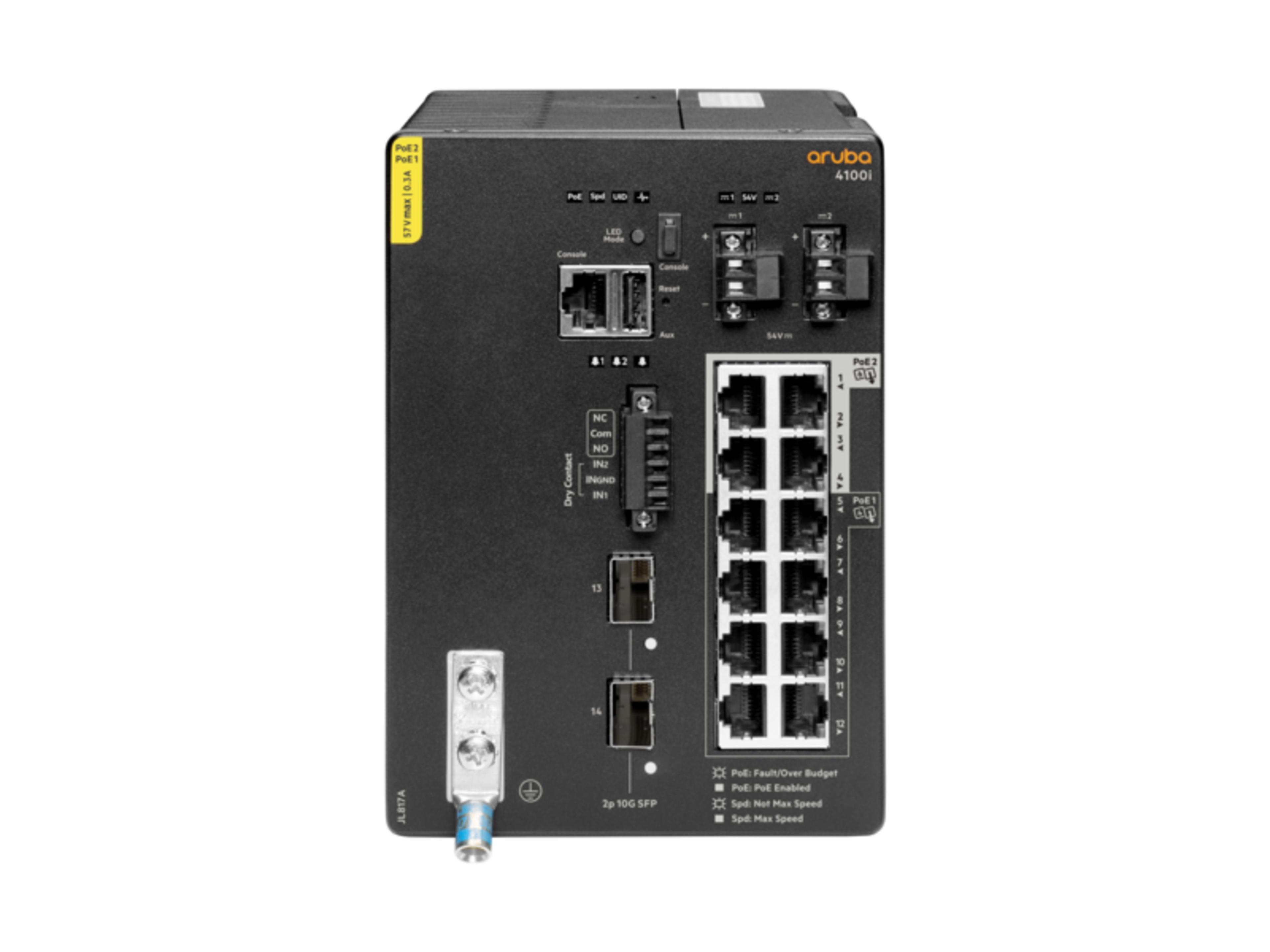 HPE Aruba 4100i 12G PoE DIN Switch