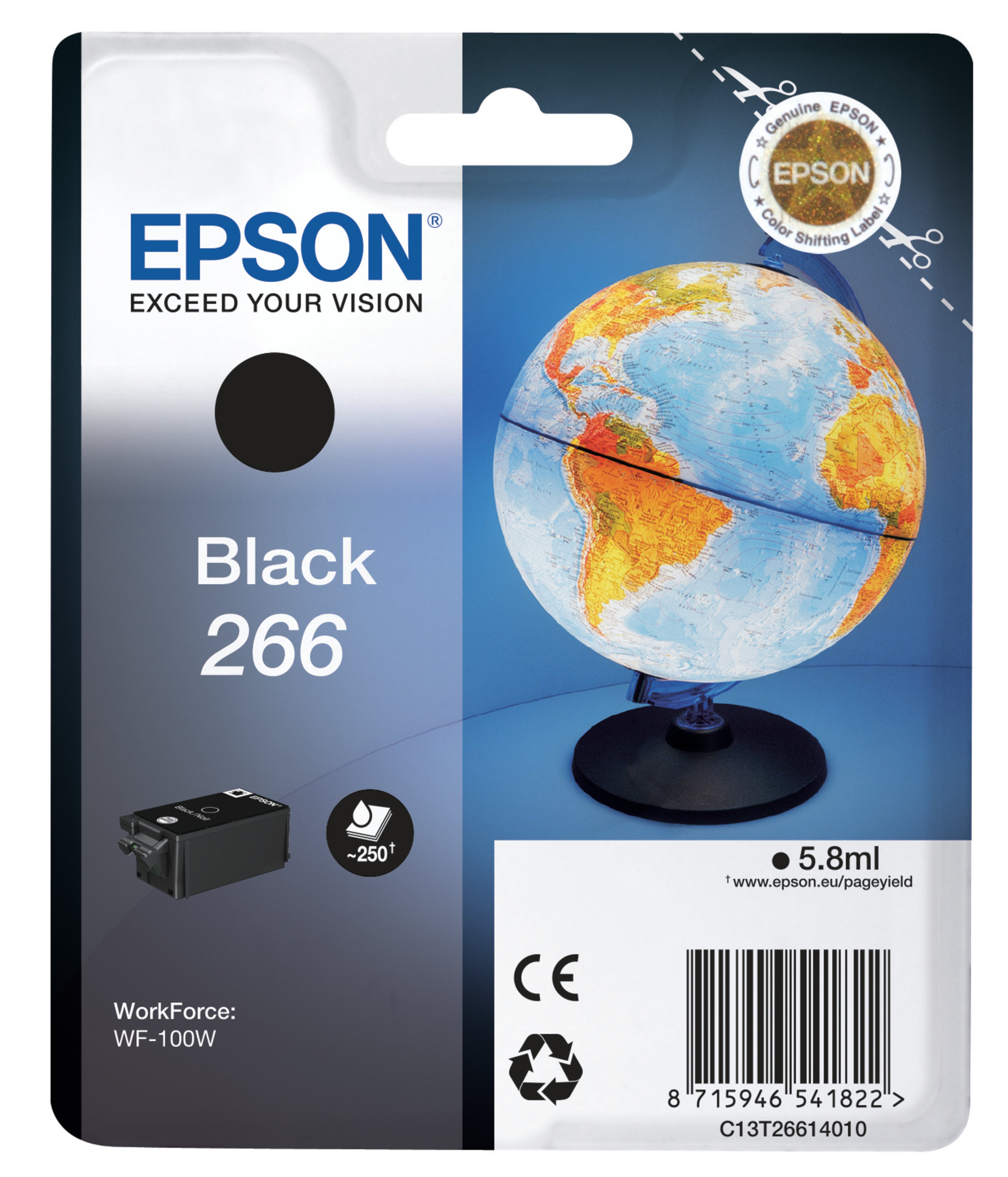 Encre Epson 266 Globus, noir
