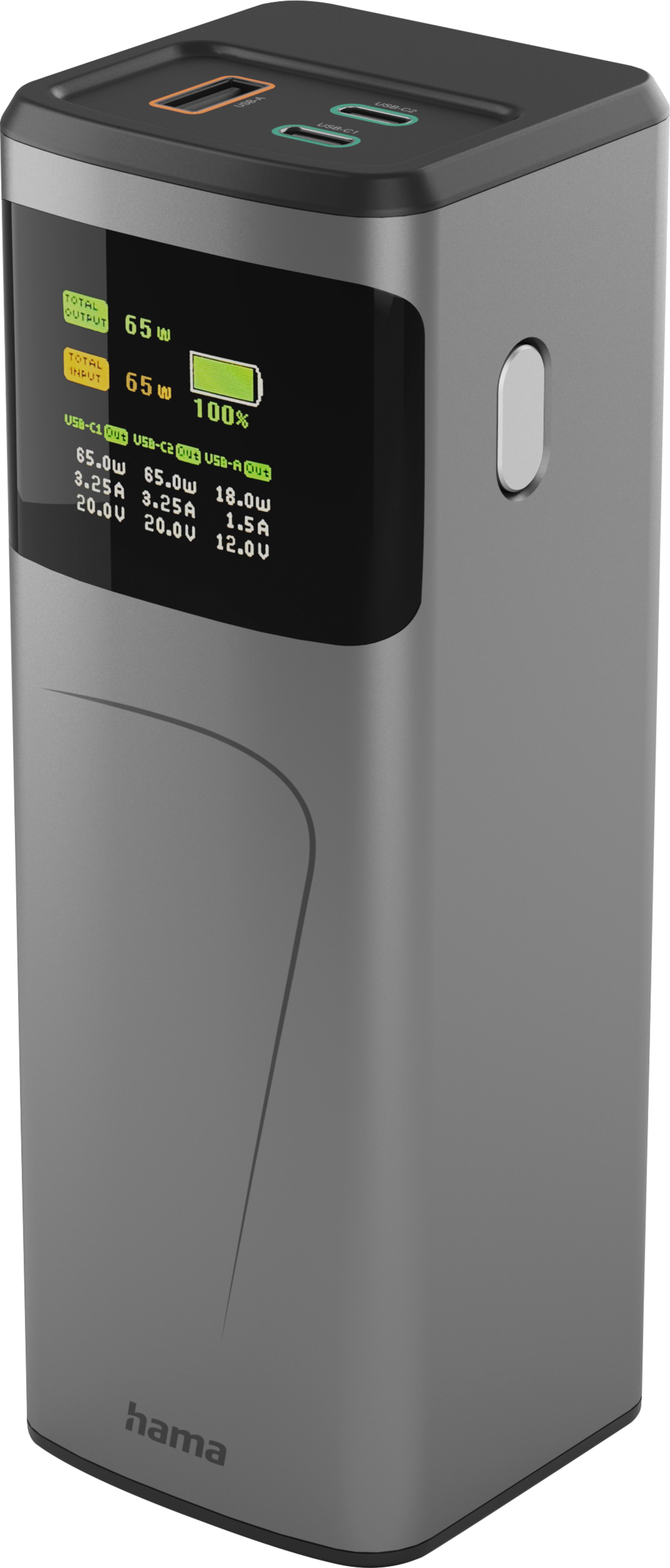Hama 20.000mAh USB Powerbank grau