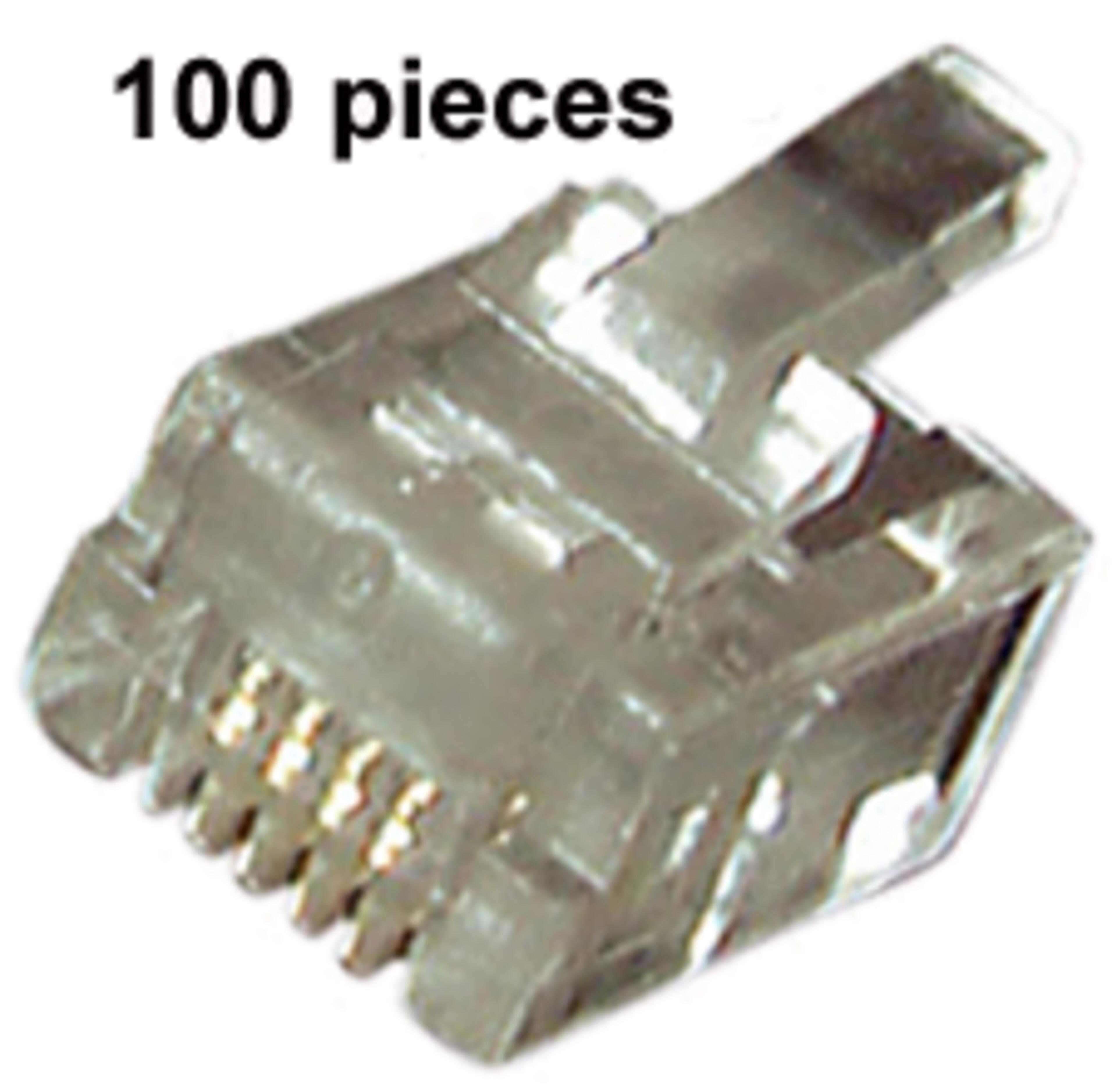 Modular-Stecker RJ12 (6p6c) 100 Stück