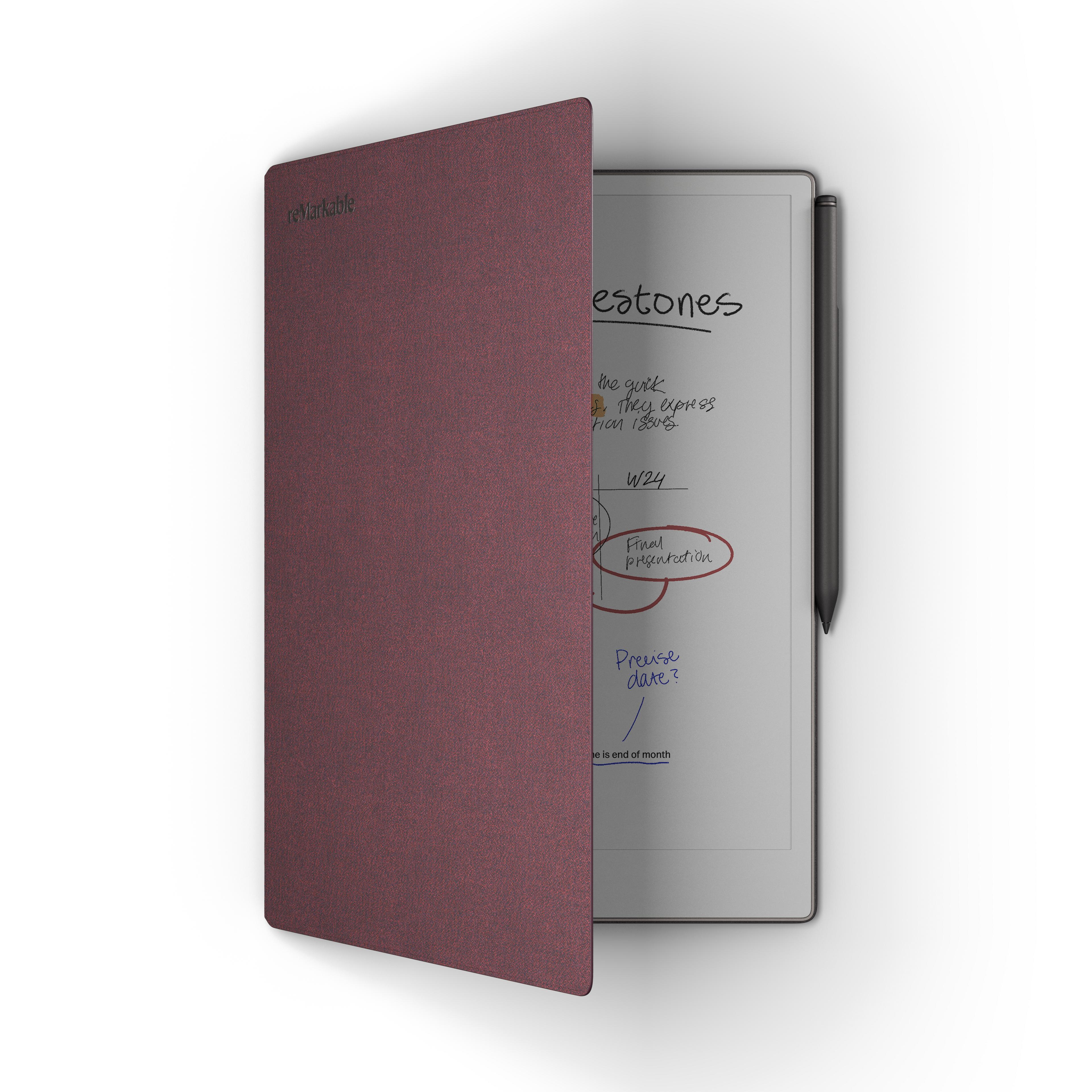reMarkable Pro Book Folio Weave Burgundy