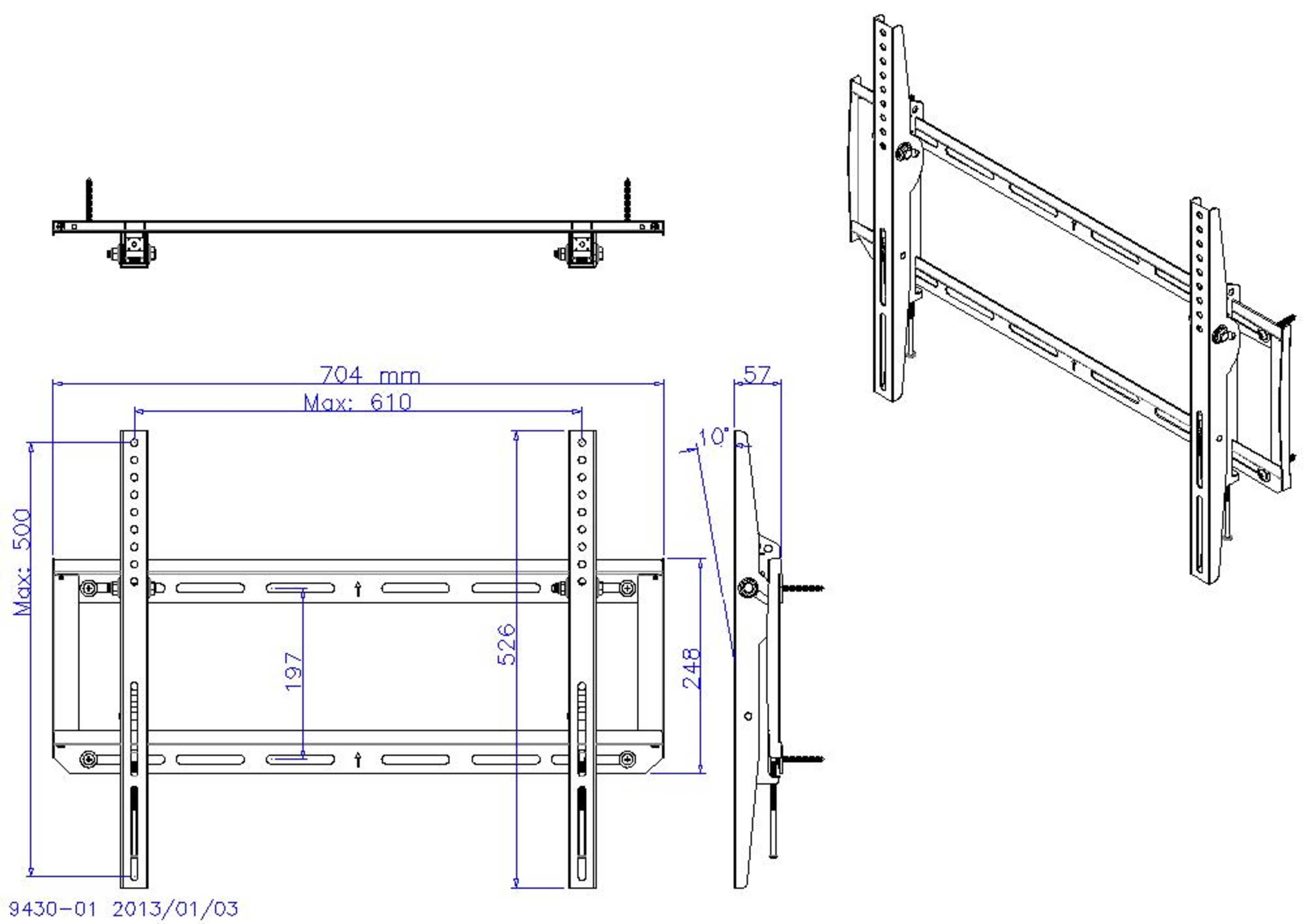 ARTICONA Public Display/TV wandhouder