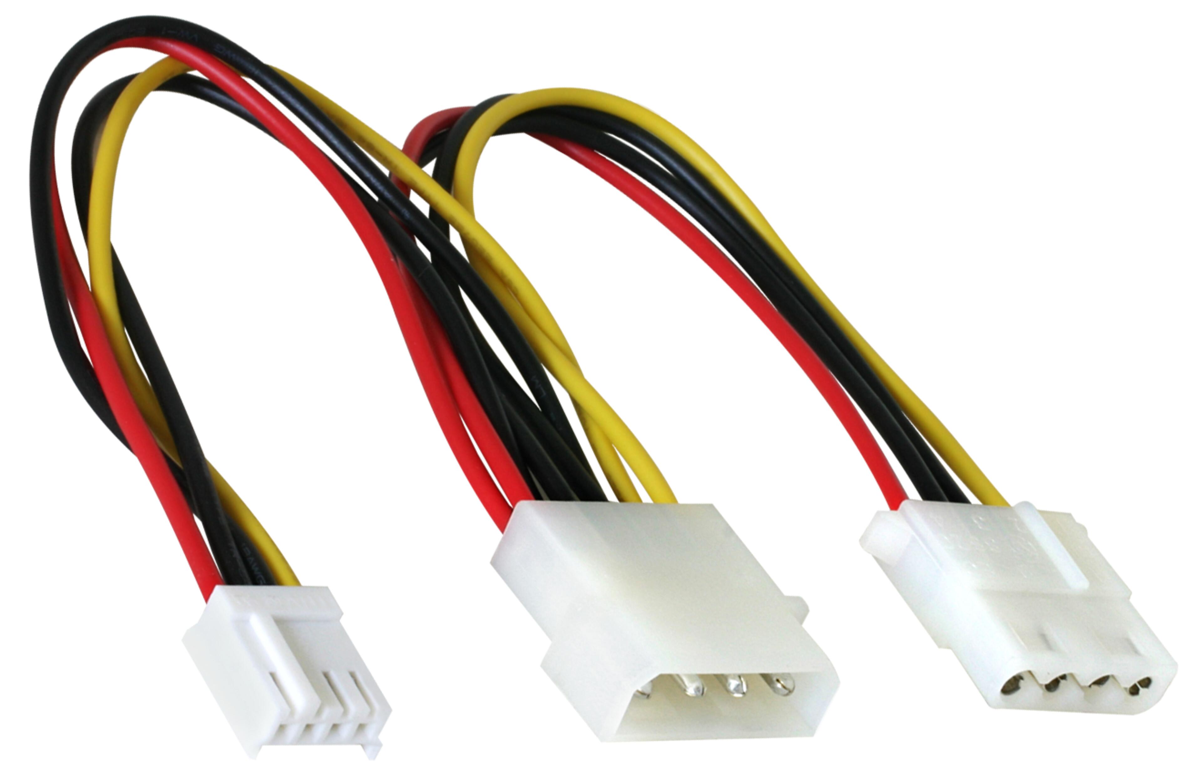 Power Adapter 4pin/m - 4pin/f+4pin/f FDD