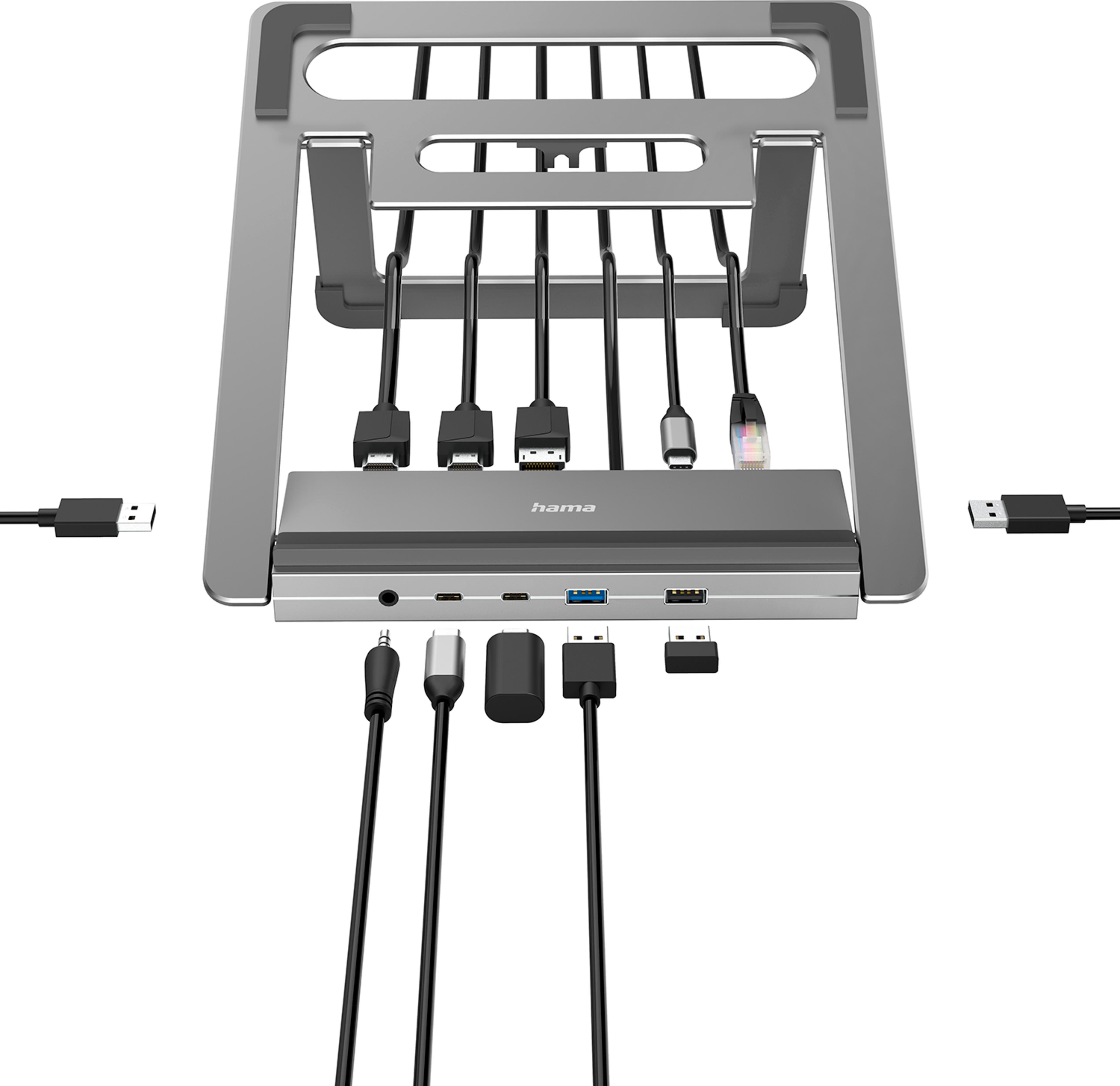 Hama 12in1 USB-C - HDMI+DP Dock