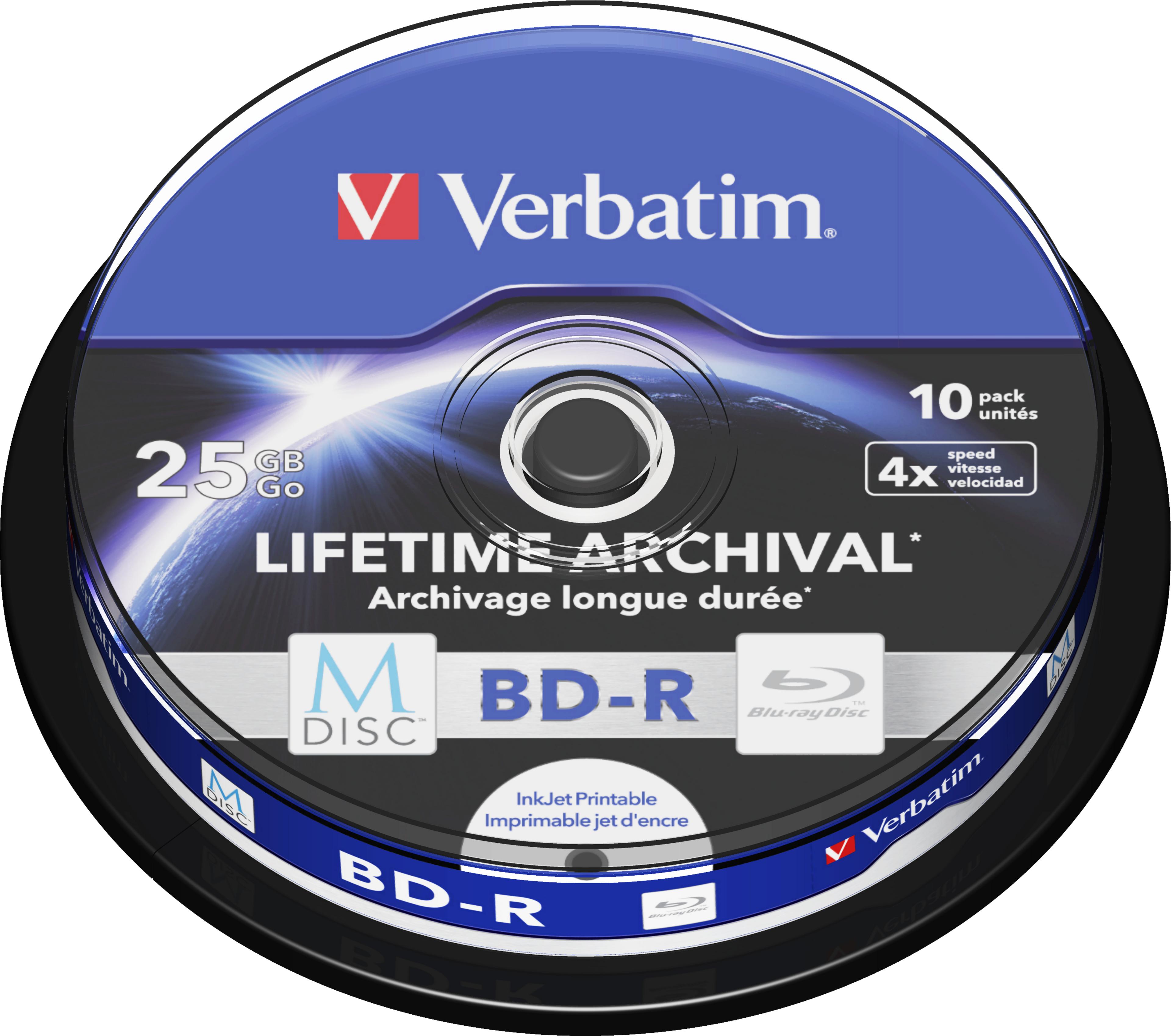 Verbatim M-Disc Blu-ray BD-R 25GB Sp x10