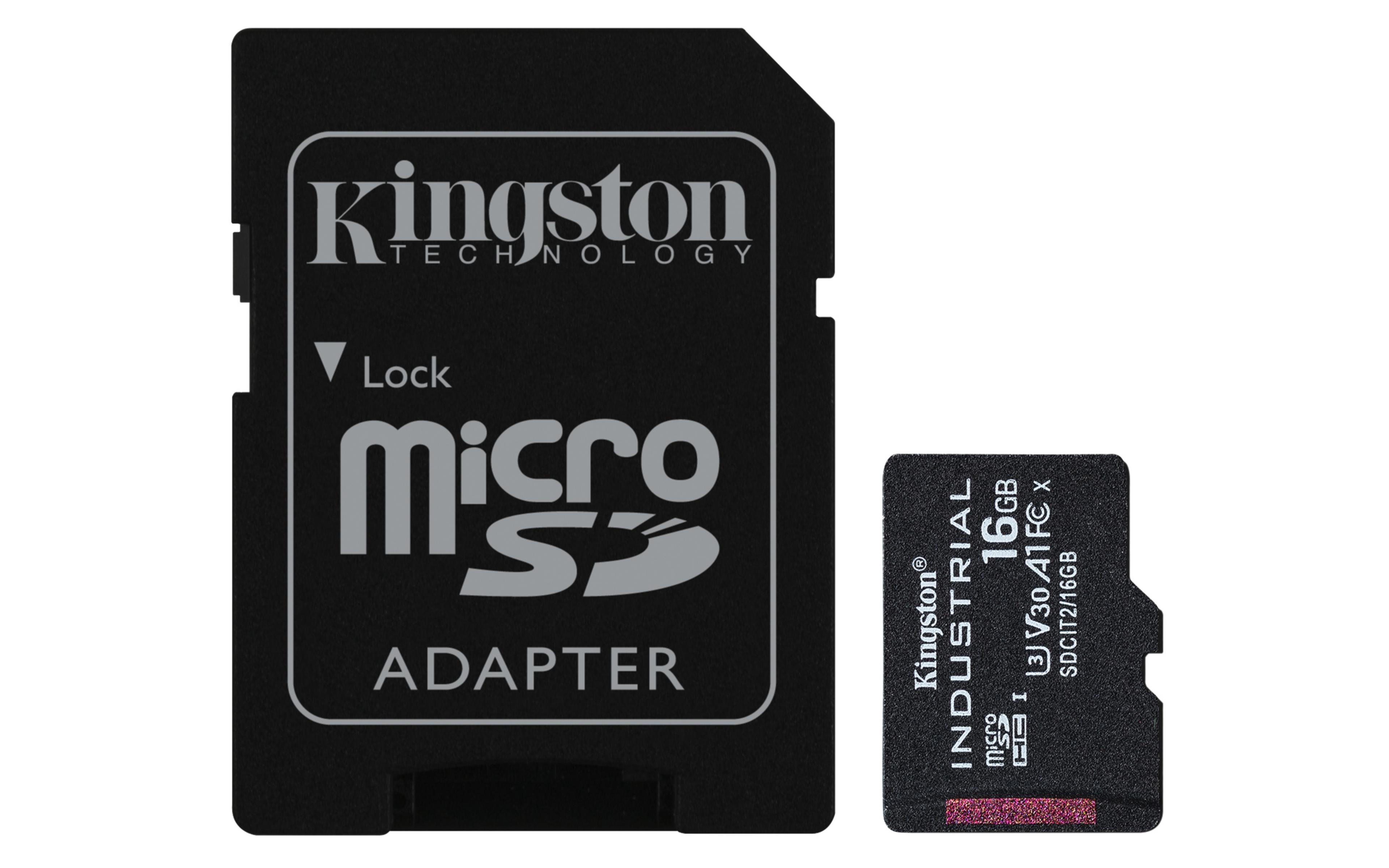 Kingston 16GB Industrielle microSDHC+Ad.