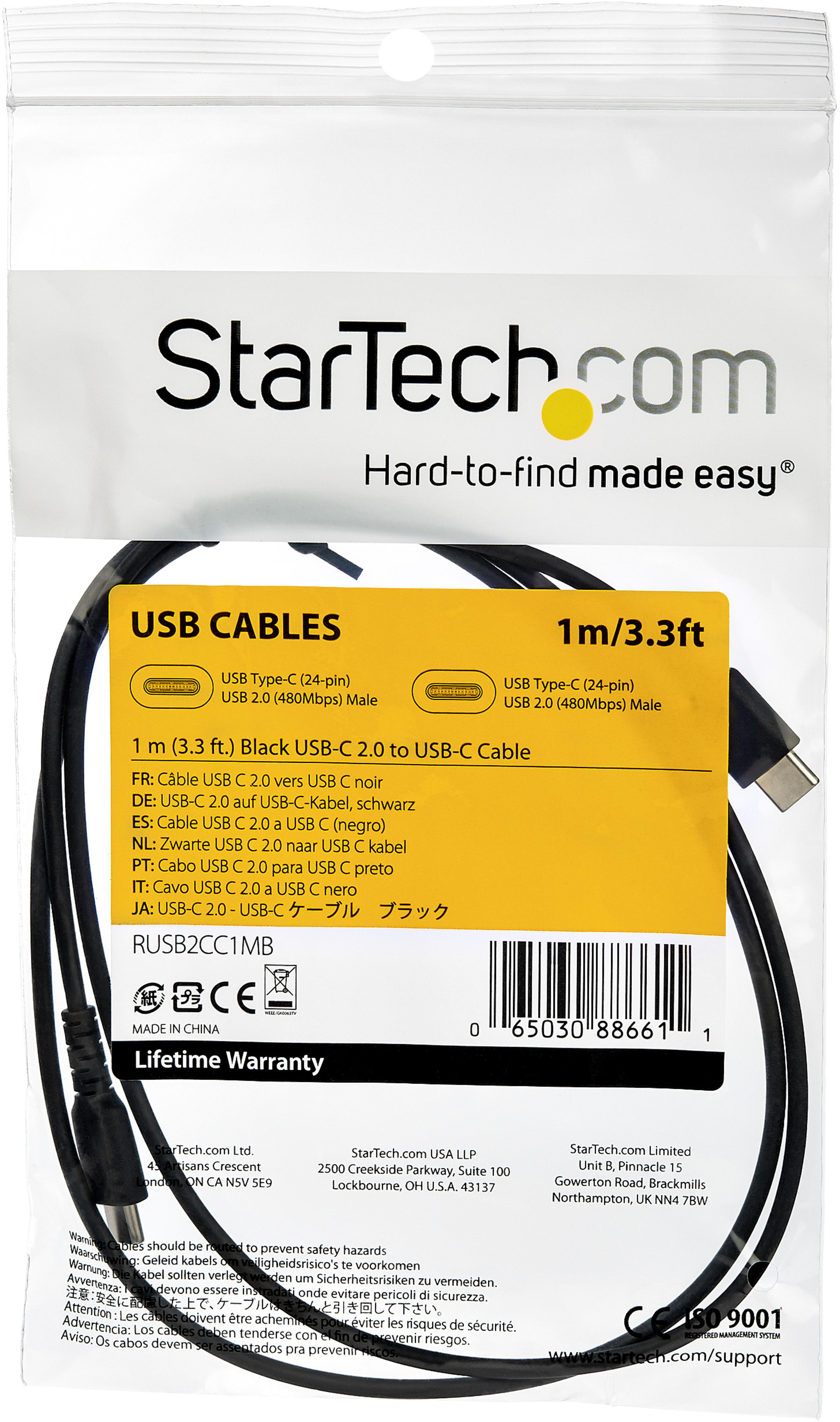 StarTech USB Type-C - A Cable 1m