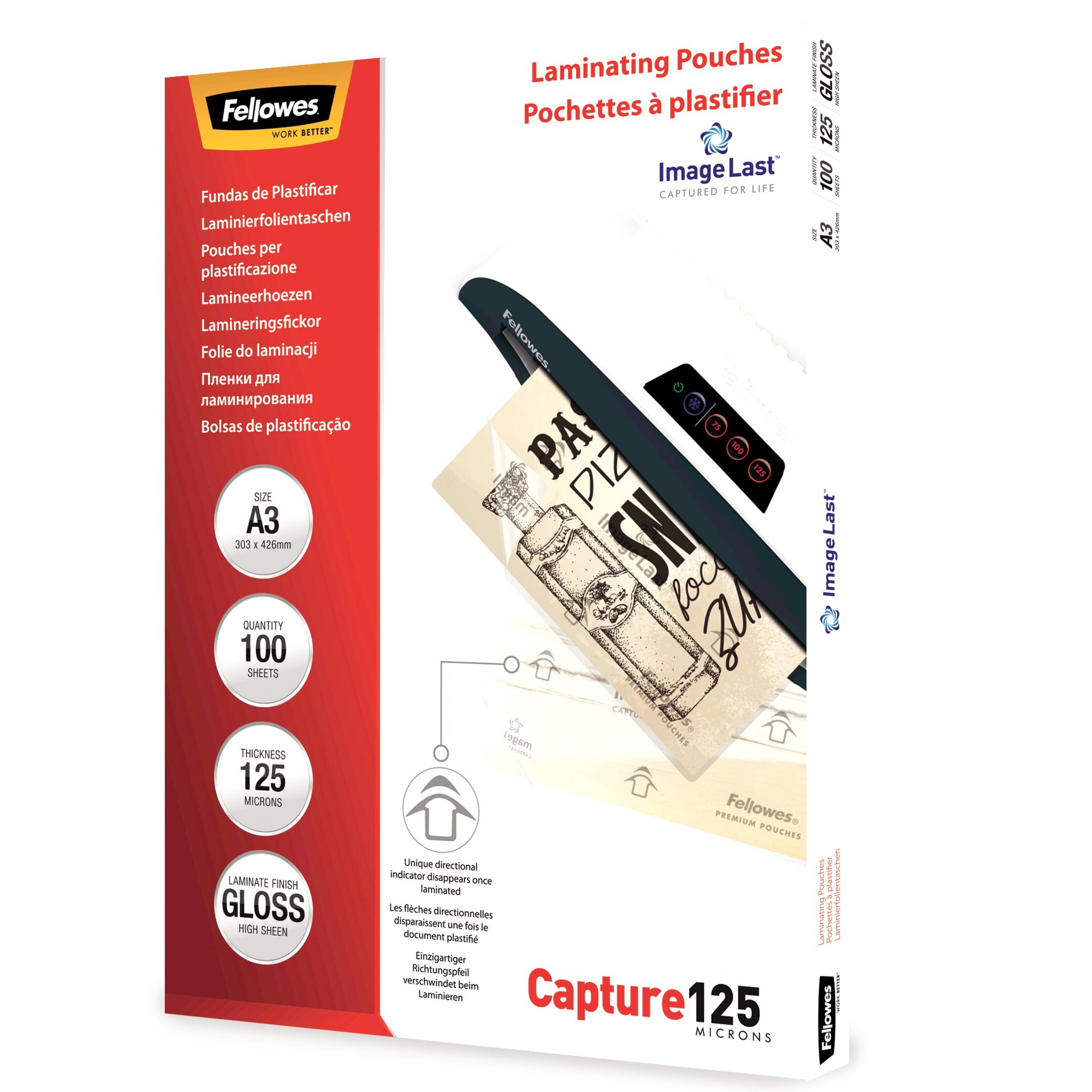 Fellowes A3 125µ Laminating Pouches x100