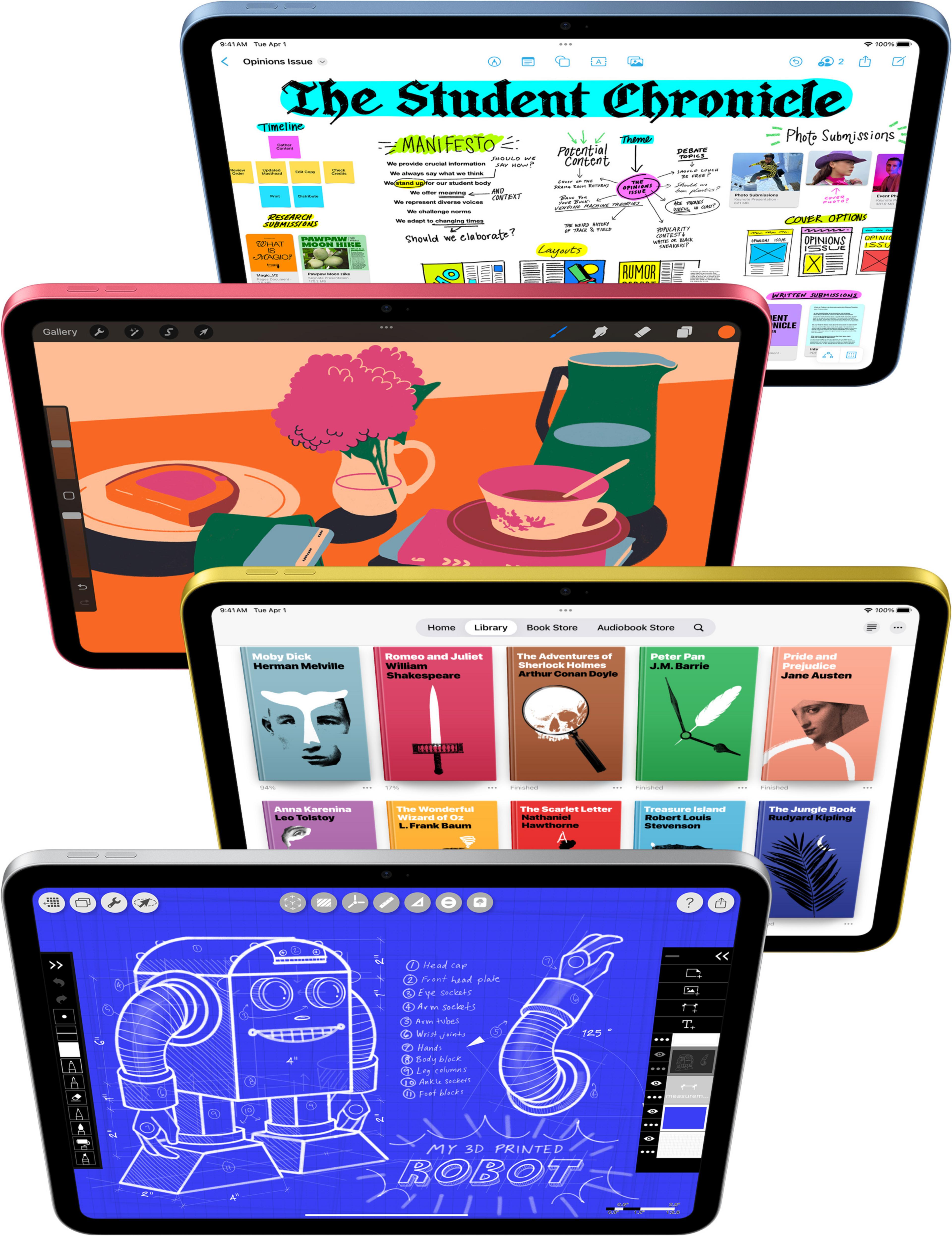 Apple iPad (A16) 11" 256 Go, jaune