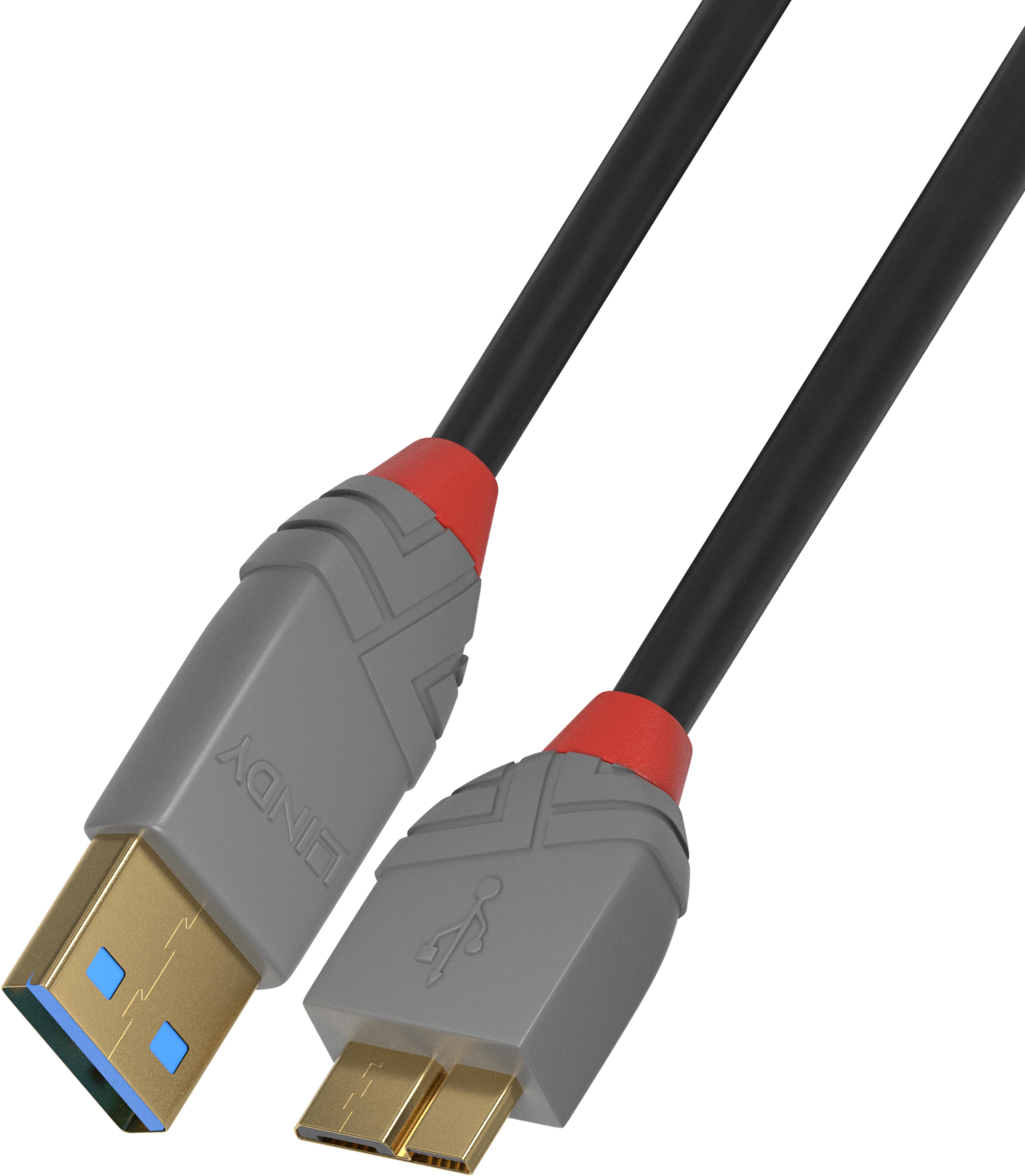 LINDY USB-A to Micro-B Cable 0.5m