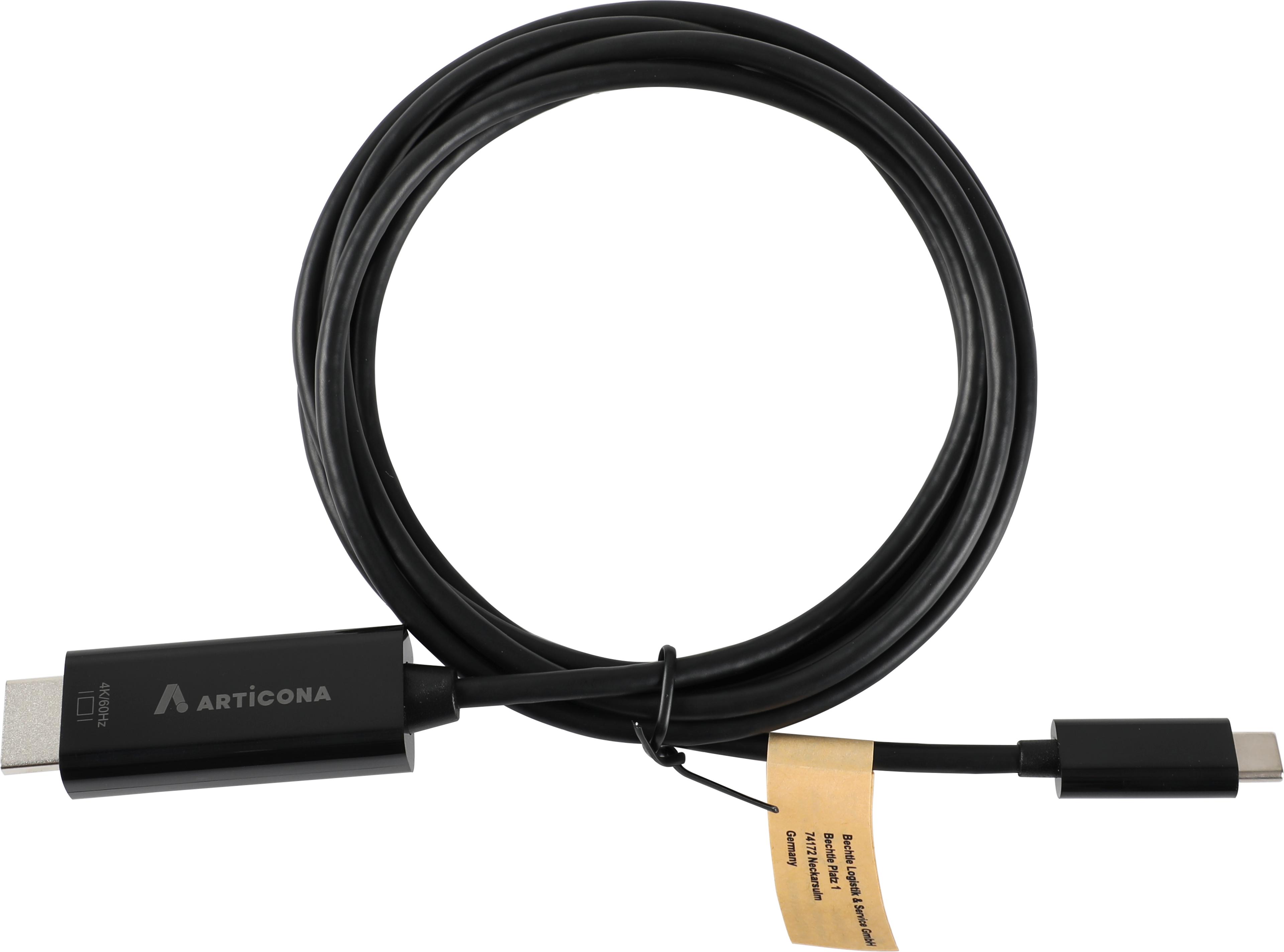 USB-C - HDMI m/m kábel 2 m, fekete