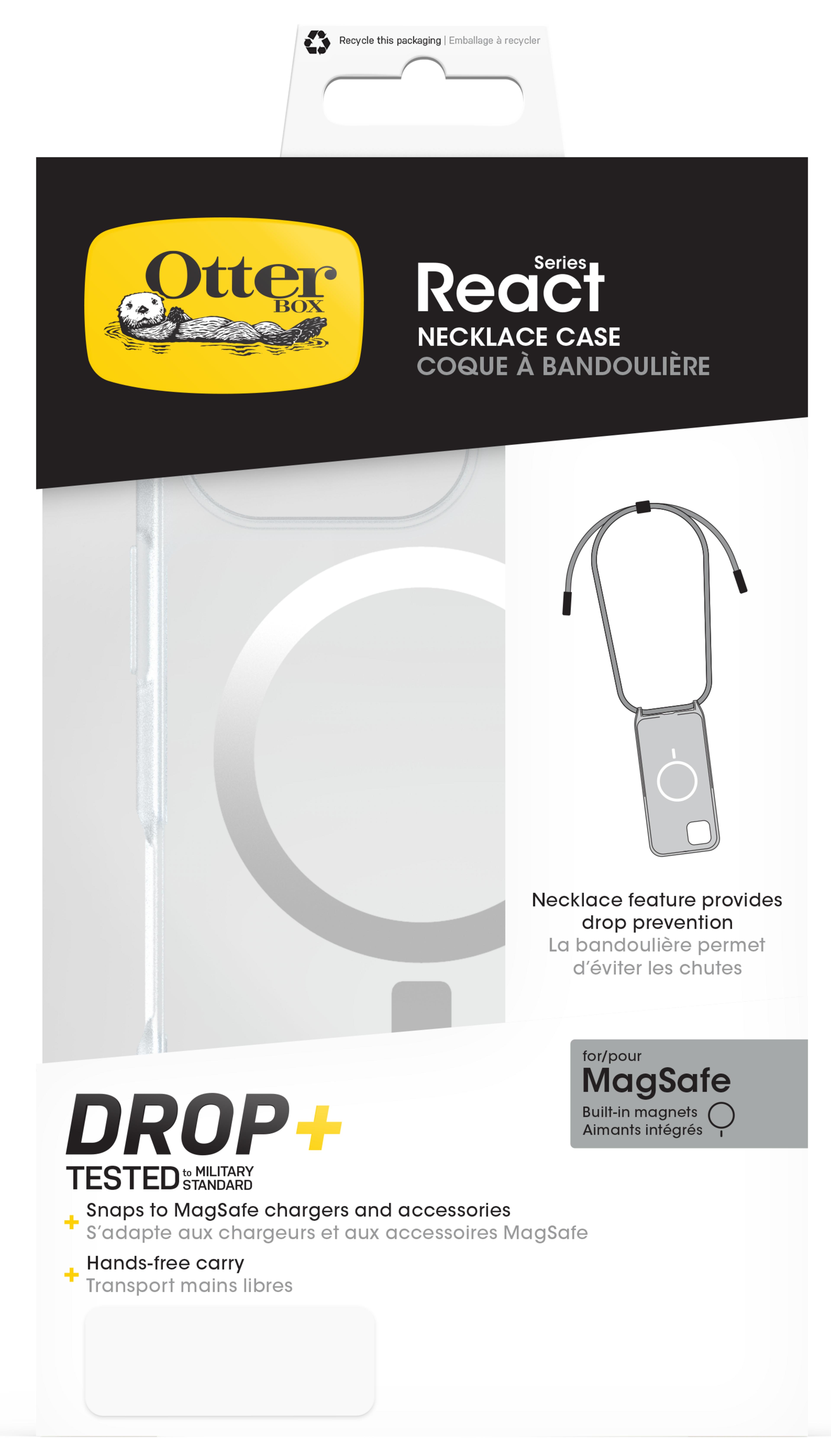 Collar OtterBox React iPhone 16 Pro tras