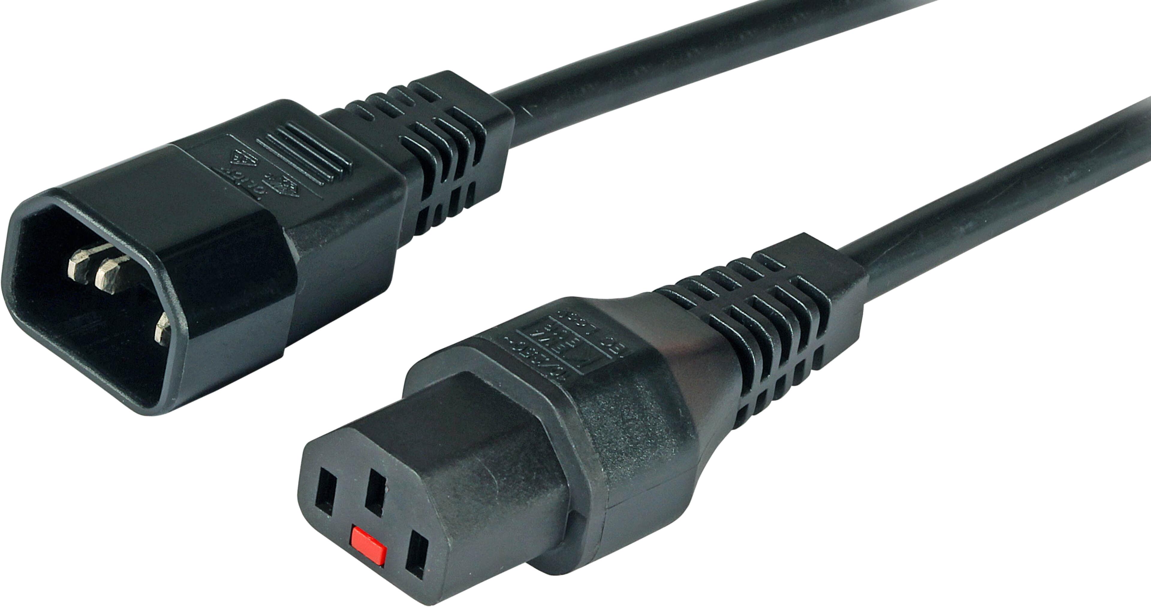 Power Cable C13 Lock - C14 2m Black
