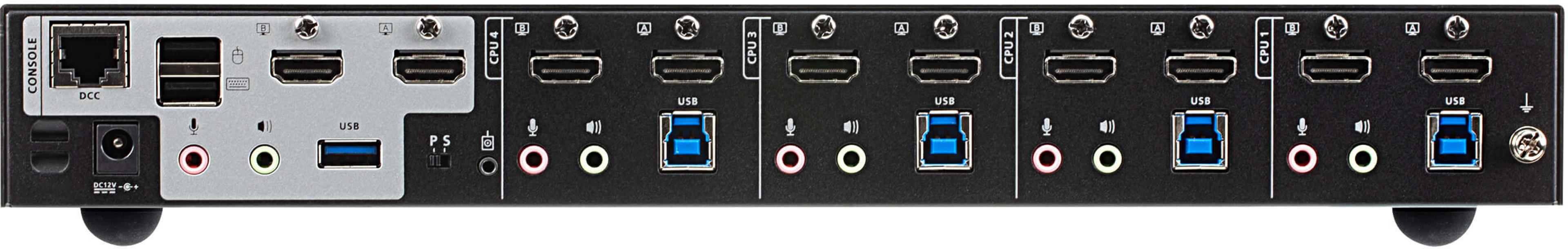 Prepínač KVM ATEN HDMI DualHead 4port.