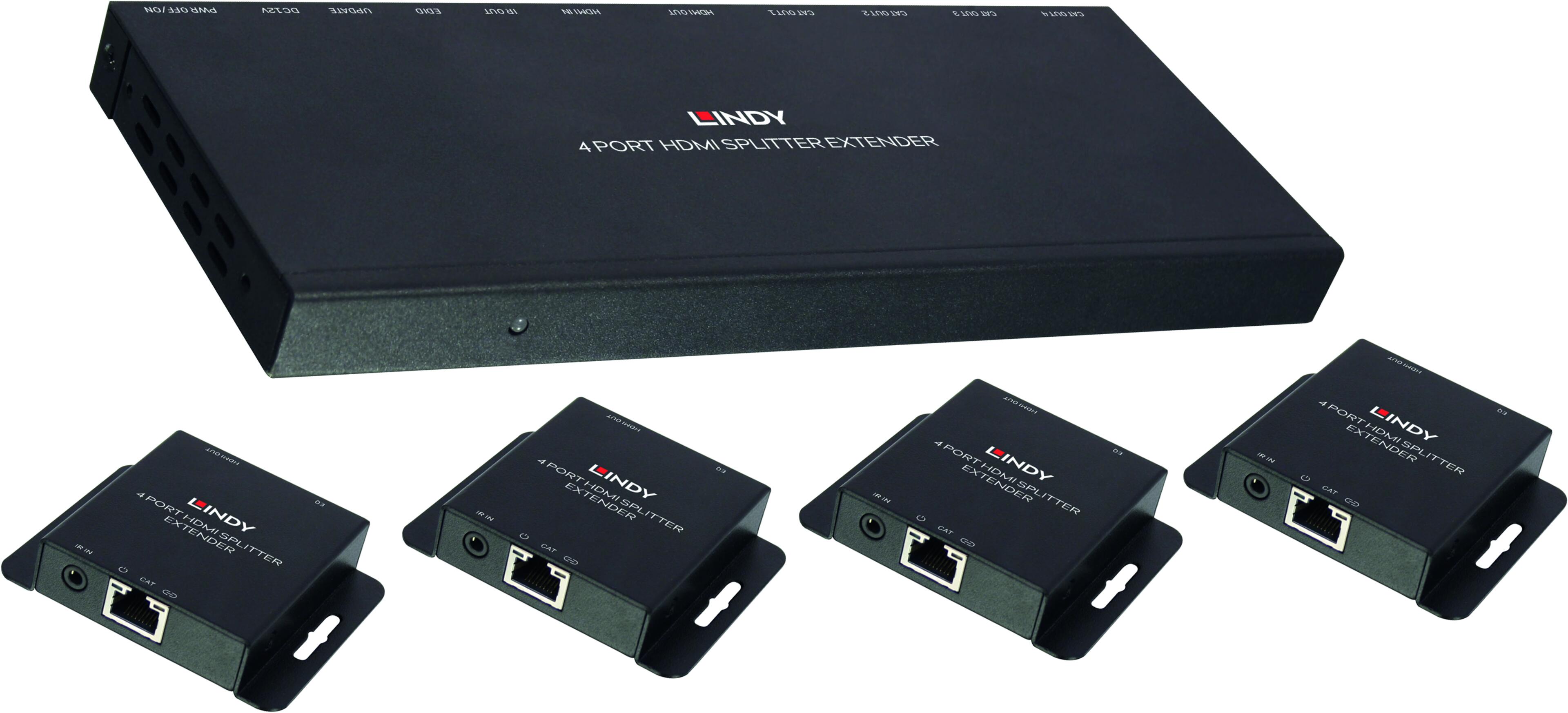 LINDY HDMI Splitter+Sender 1:4 bis 50 m