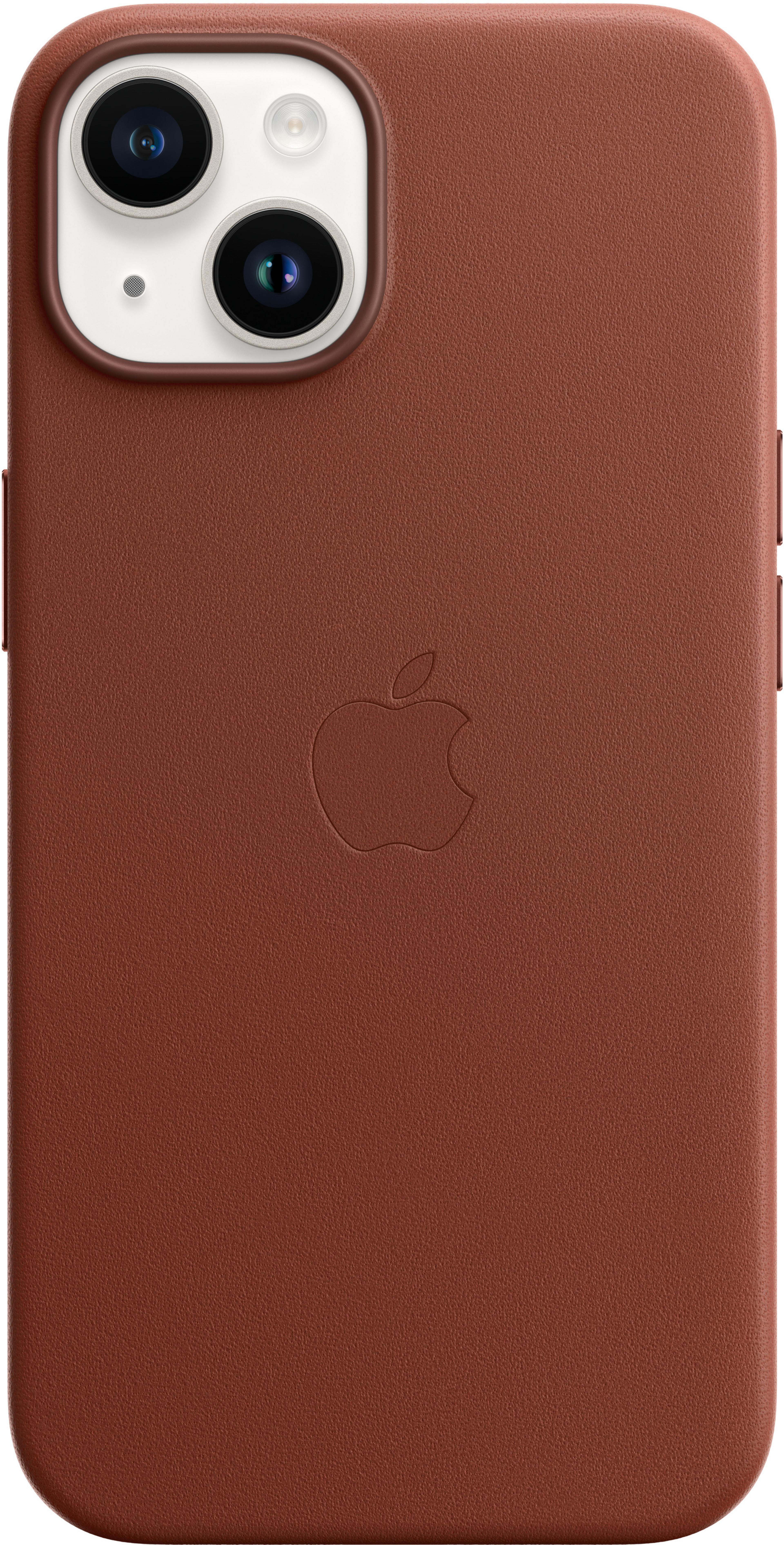 Funda piel Apple iPhone 14 ocre oscuro