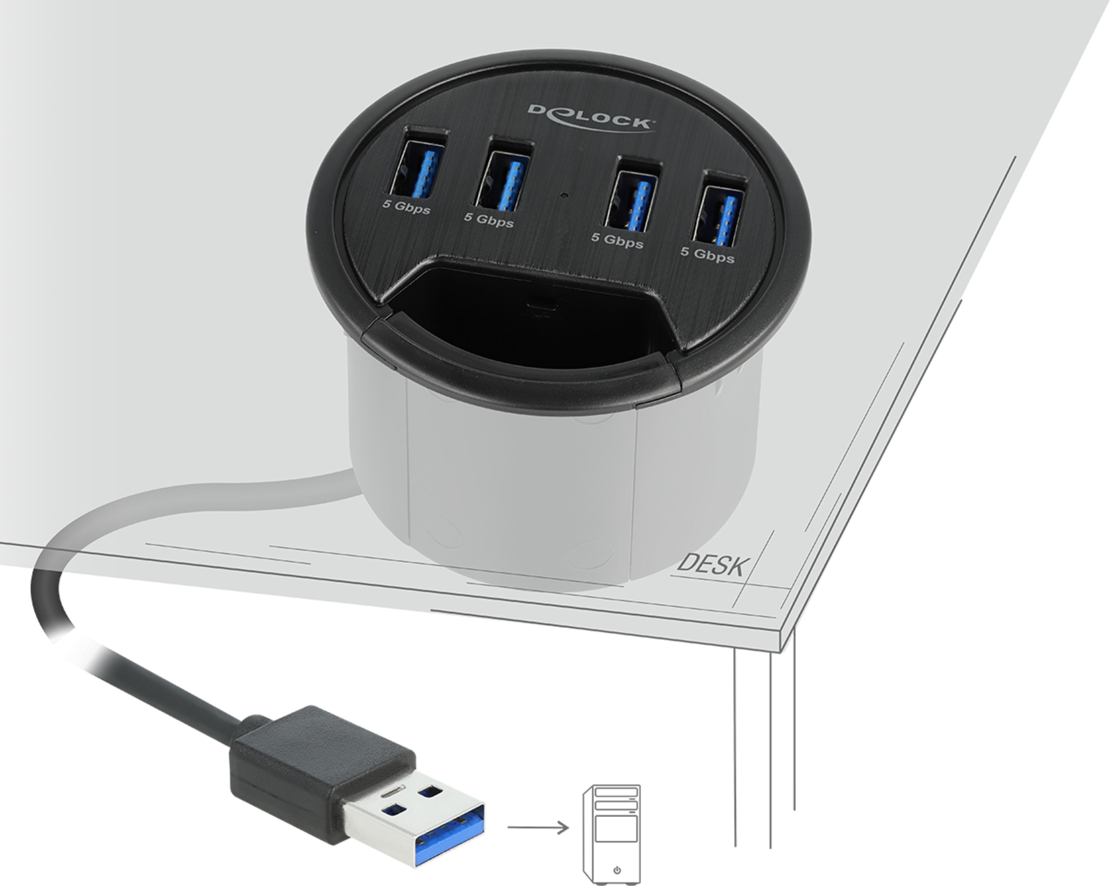 Delock USB Hub 3.0 Desk 4-port