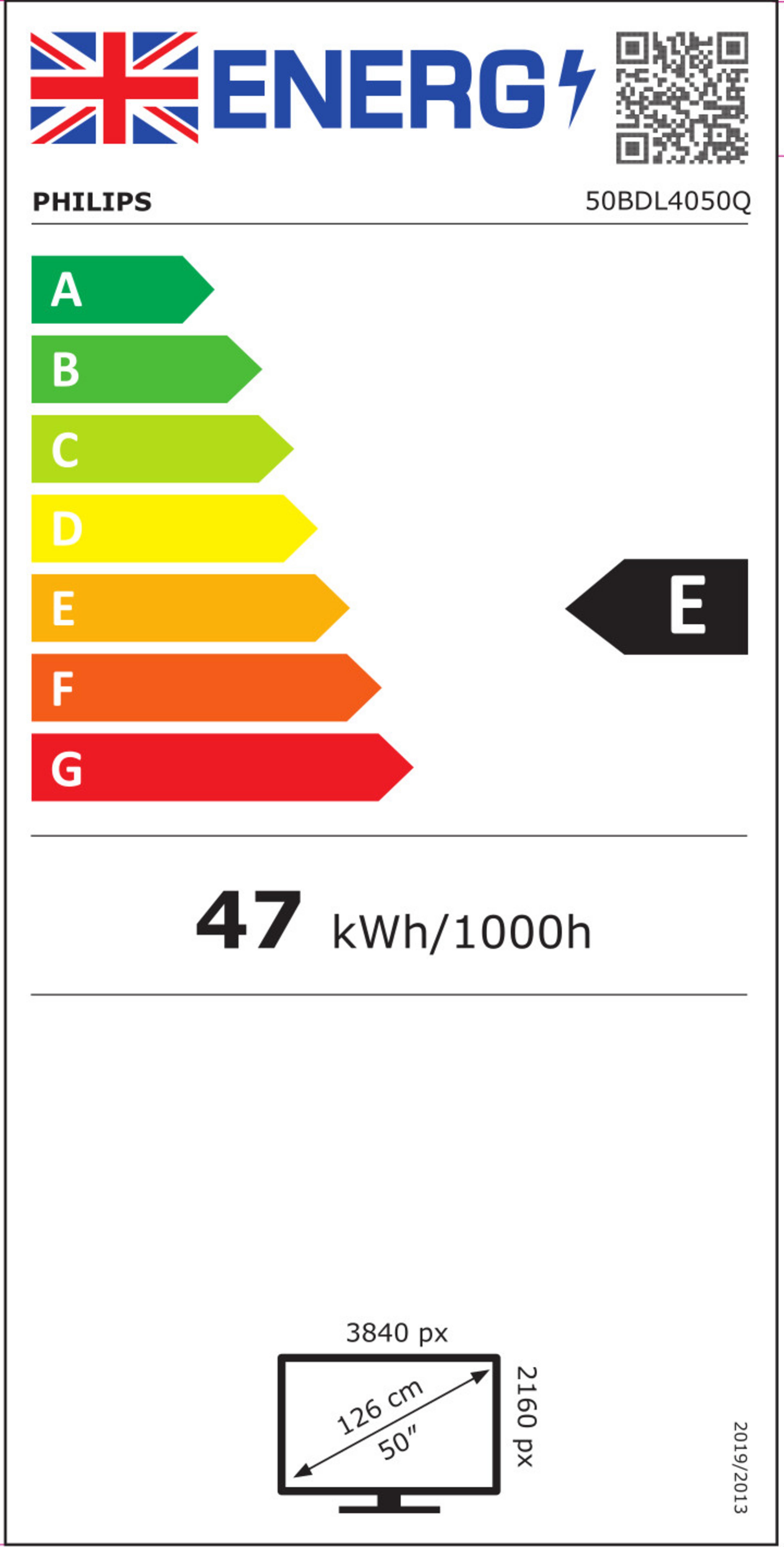 Philips 50BDL4050Q Display