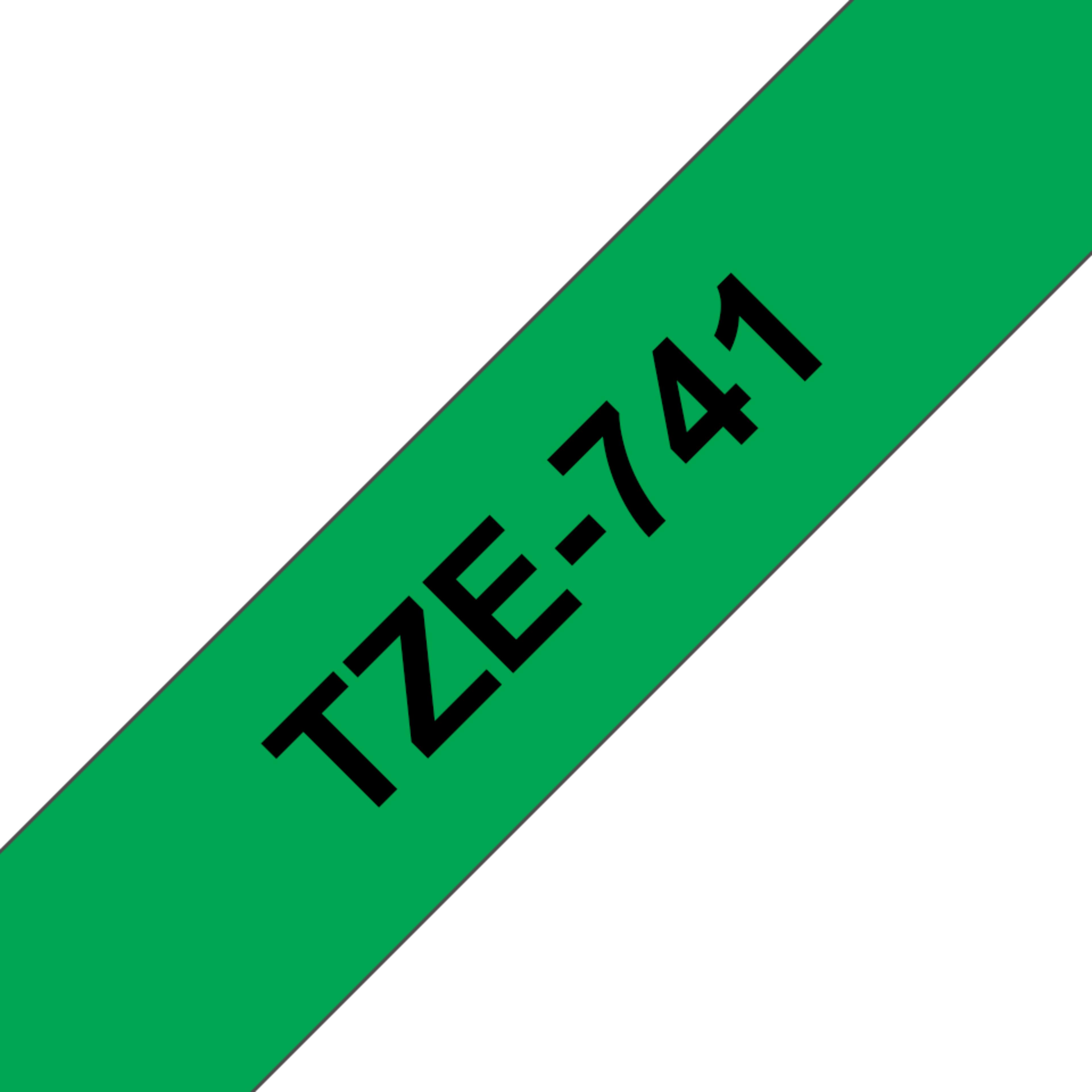 Brother TZe-741 18mmx8m Label Tape Green