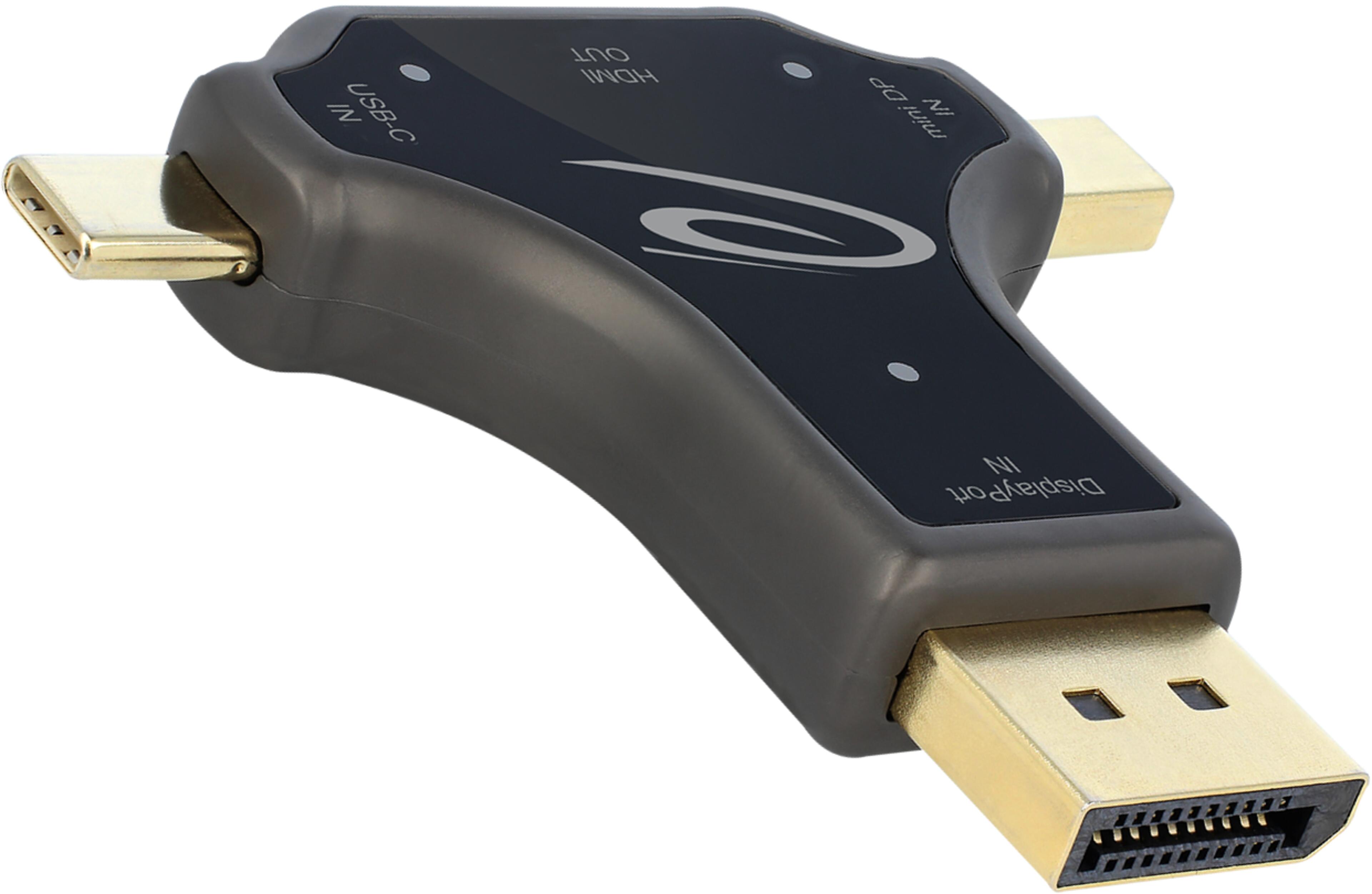 Delock DP/Mini-DP/Typ C - HDMI Adapter