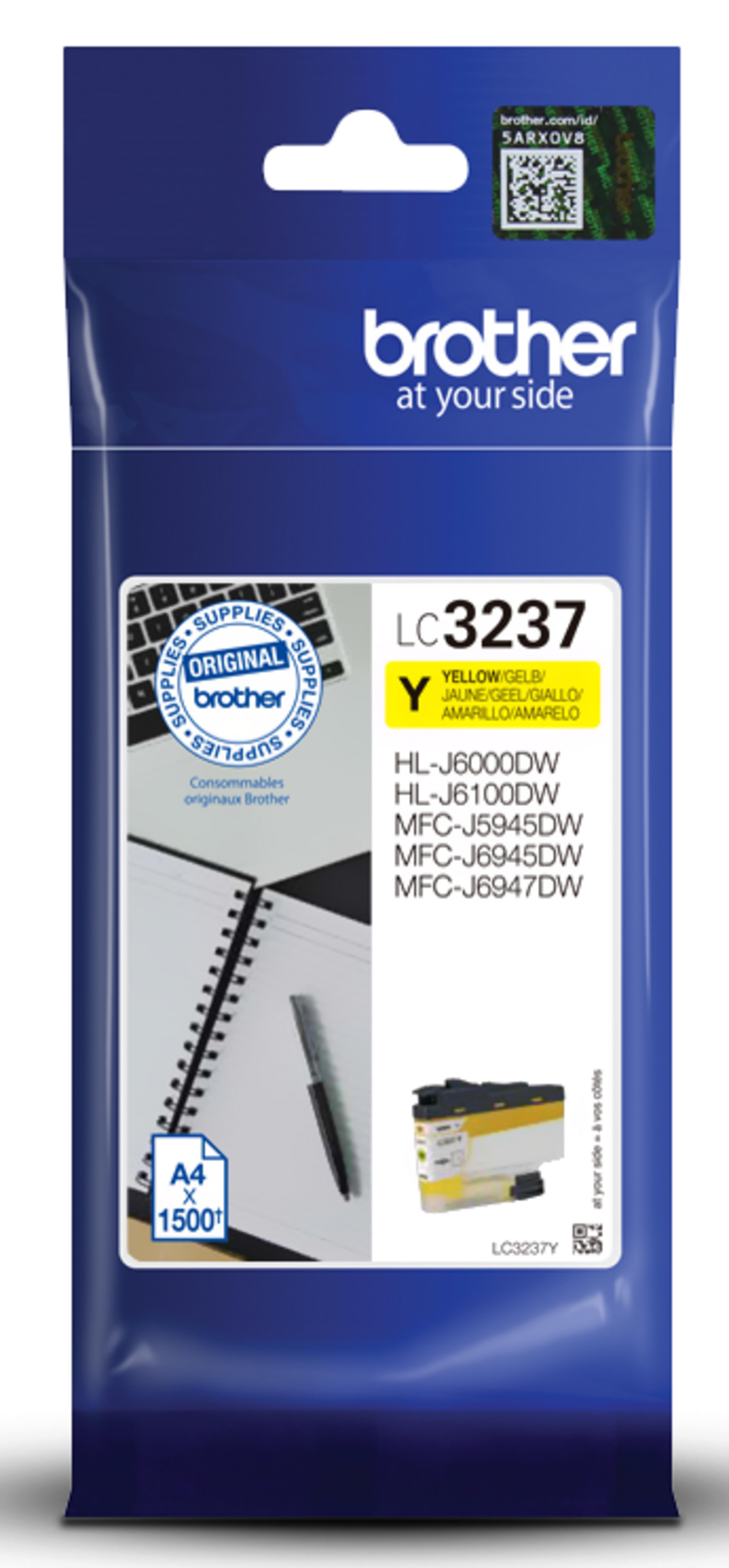 Encre Brother LC-3237Y, jaune