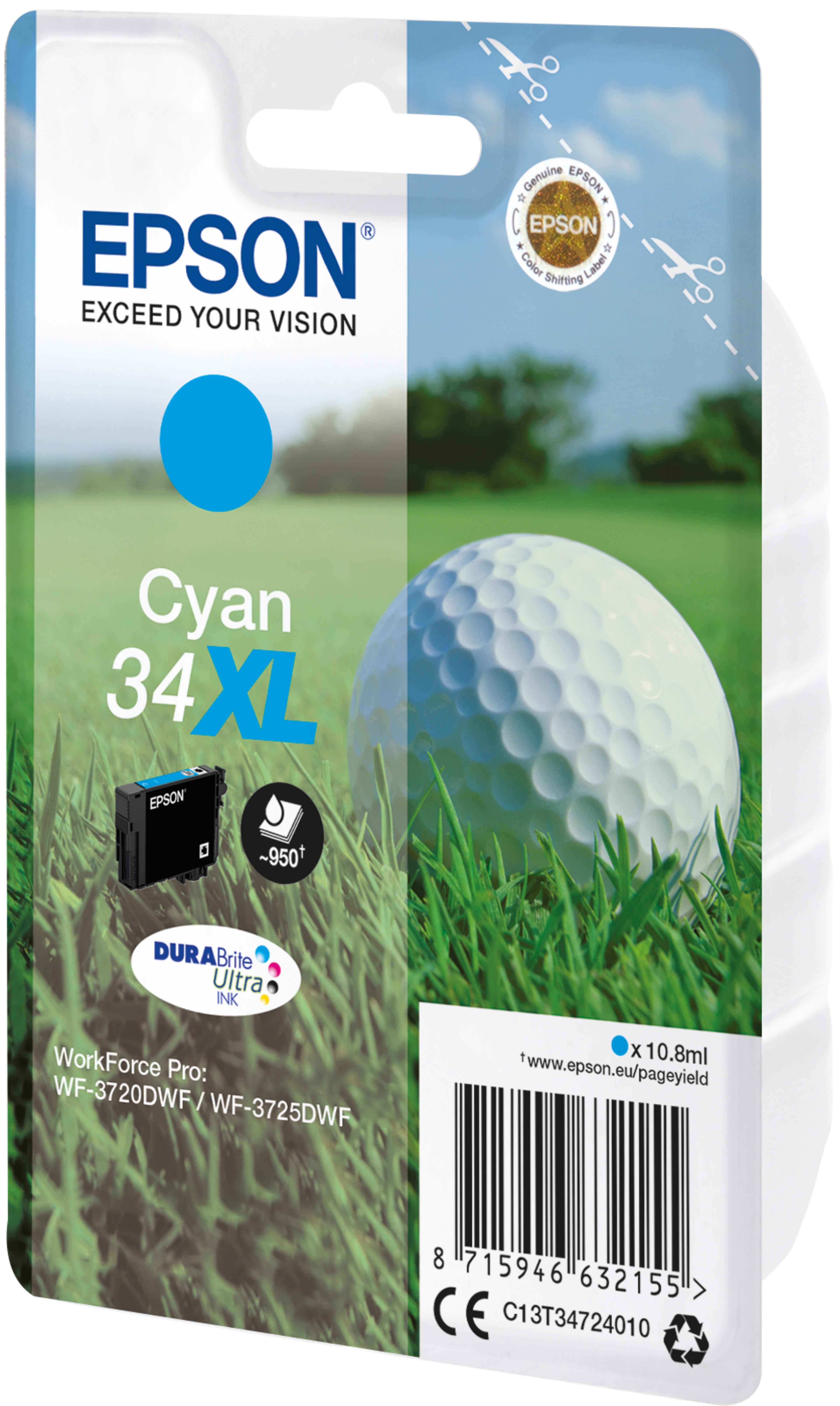 Epson 34XL tinta, cián