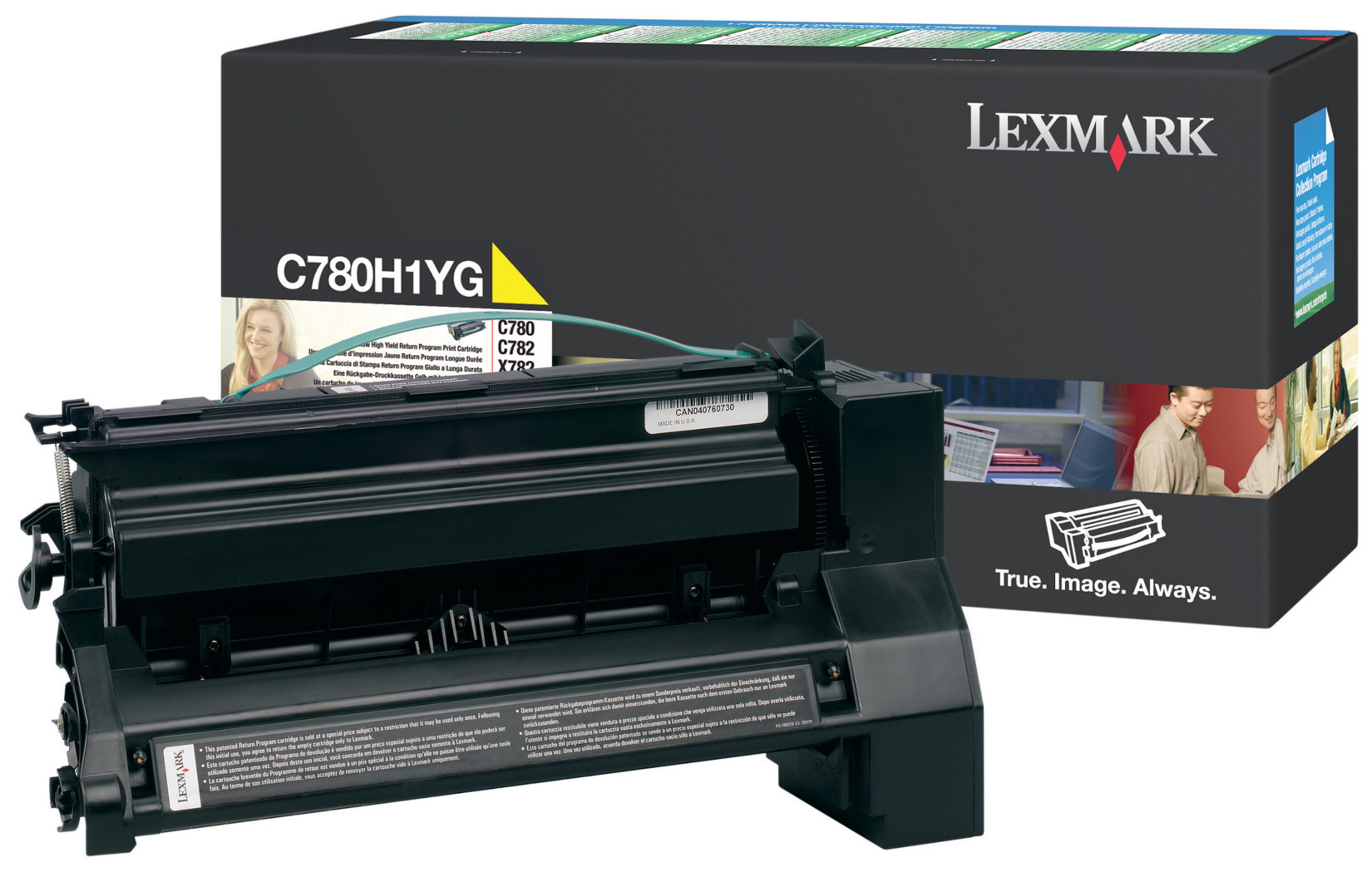 Toner retourner Lexmark C78x/X782 jaune