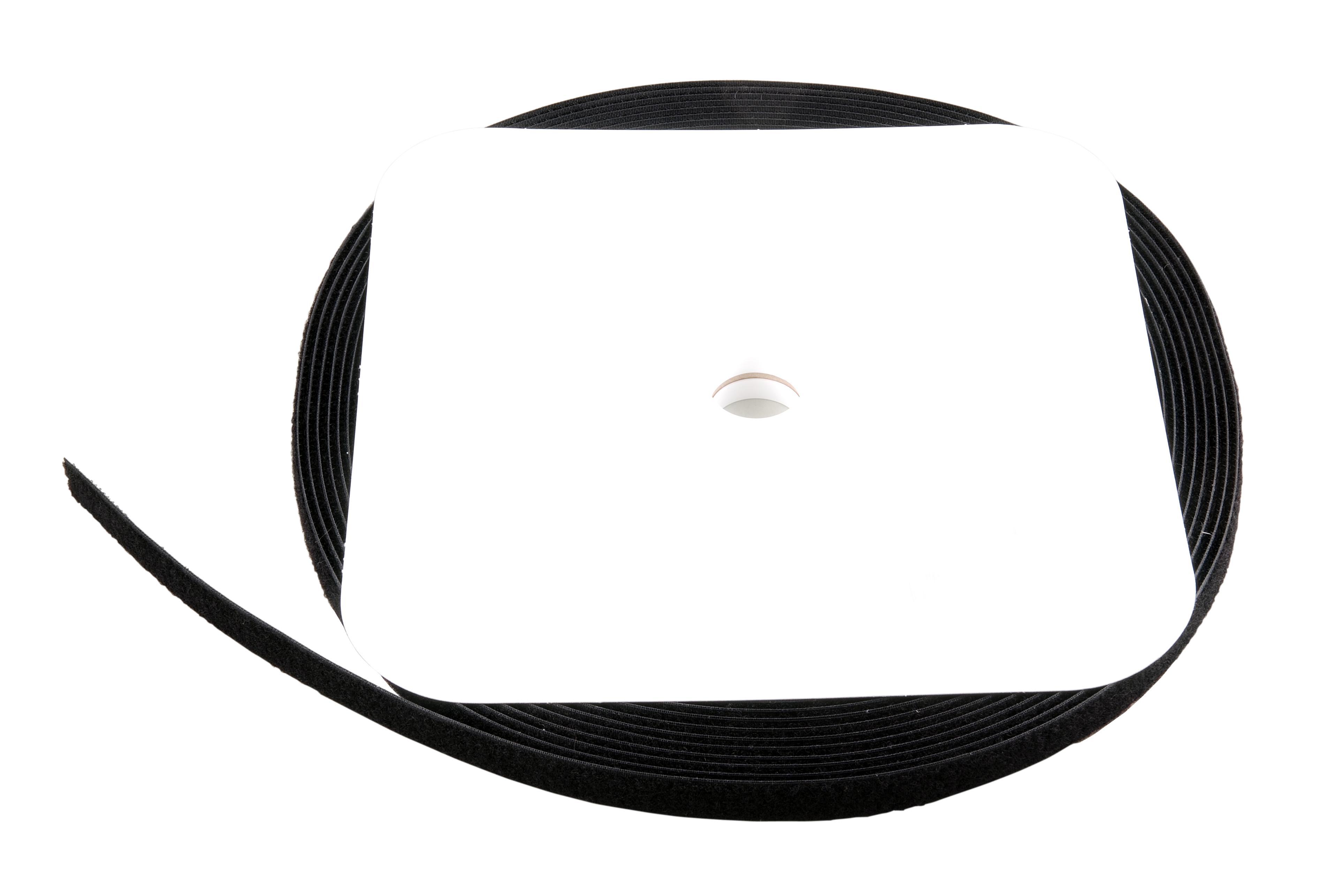 Hook-and-Loop Cable Tie Roll 25m Black