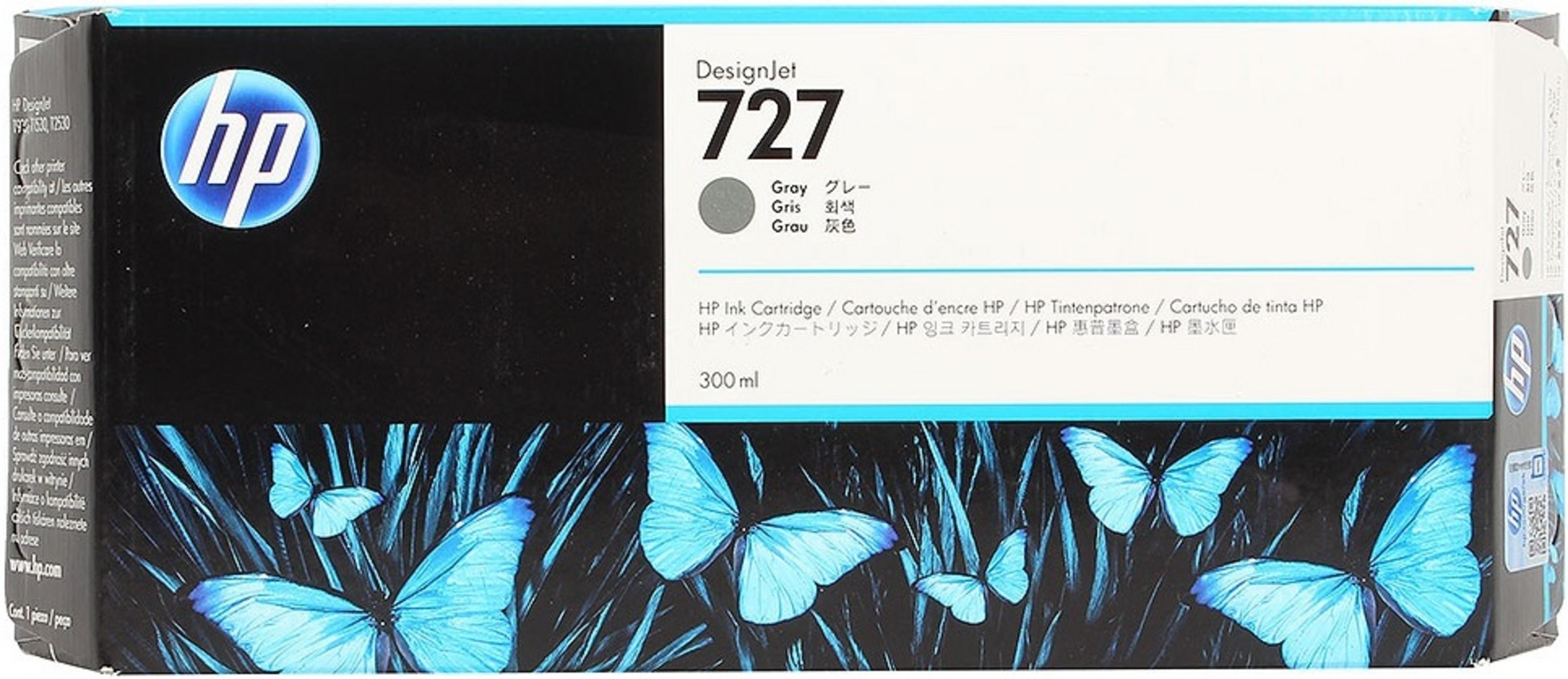 HP 727 Ink 300ml Grey
