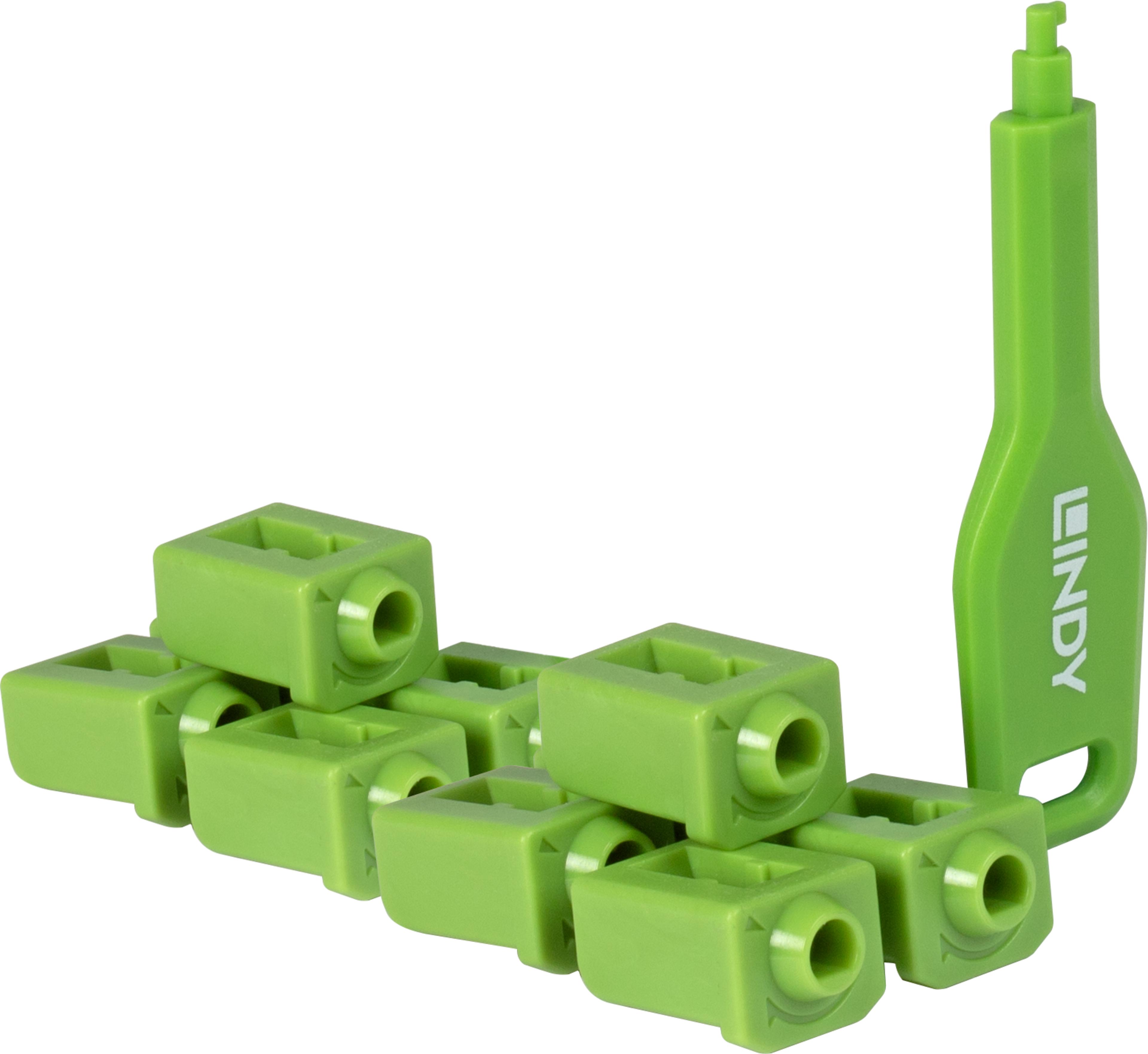 SFP Port Blocker Green 10x + 1 Key