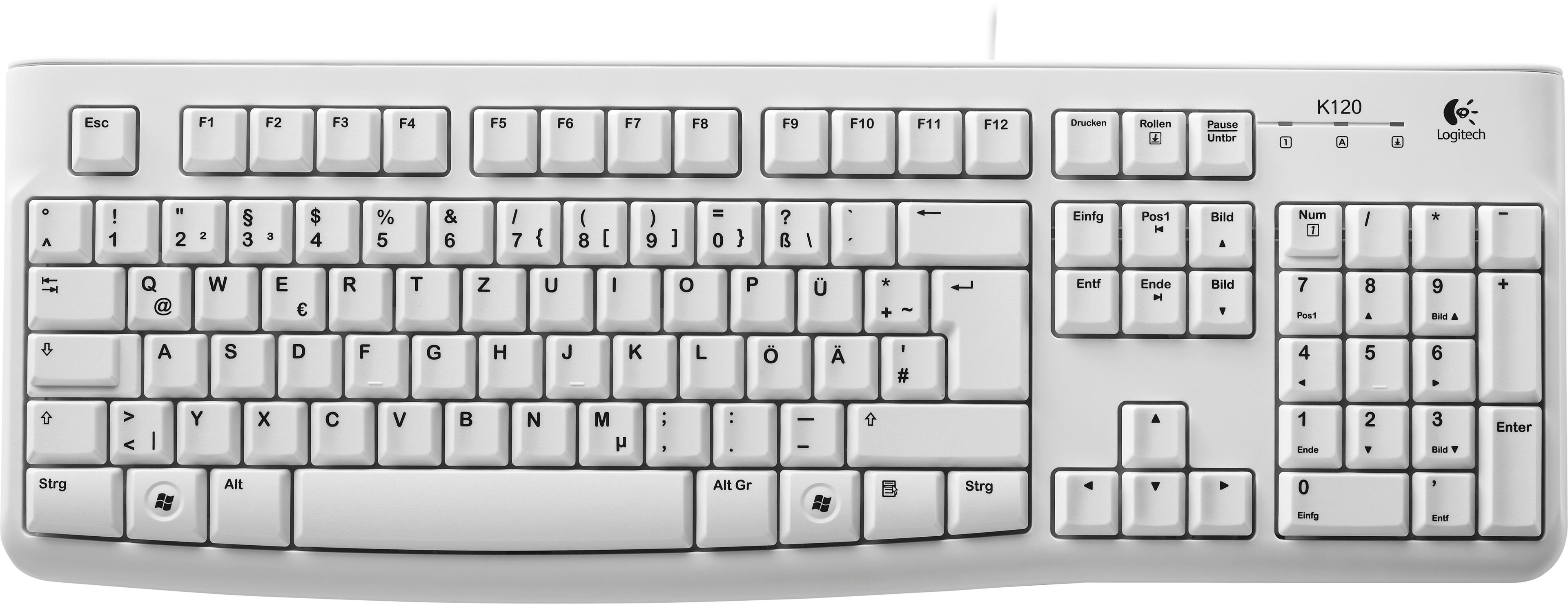 Logitech K120 Tastatur for Business weiß
