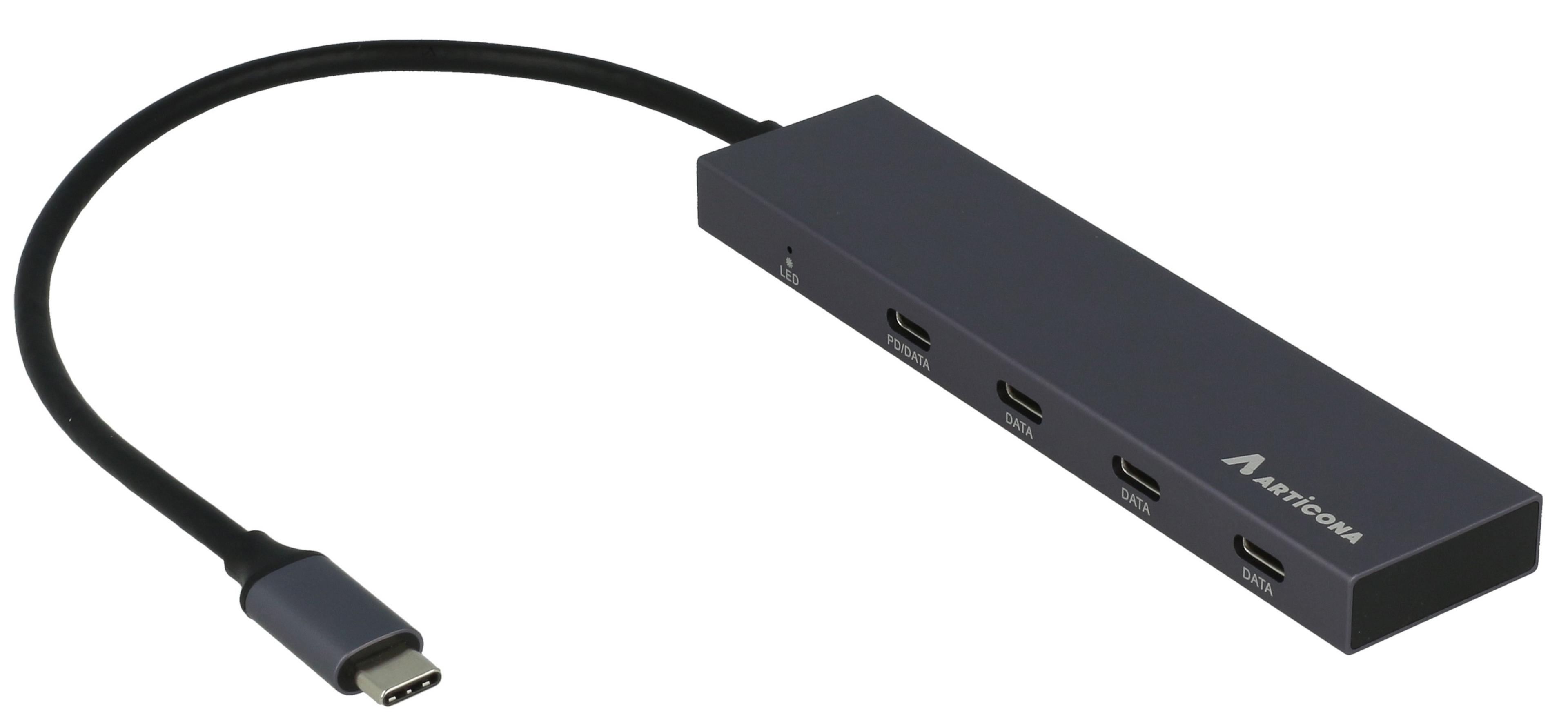 ARTICONA 4 portos USB-C 3.1 hub