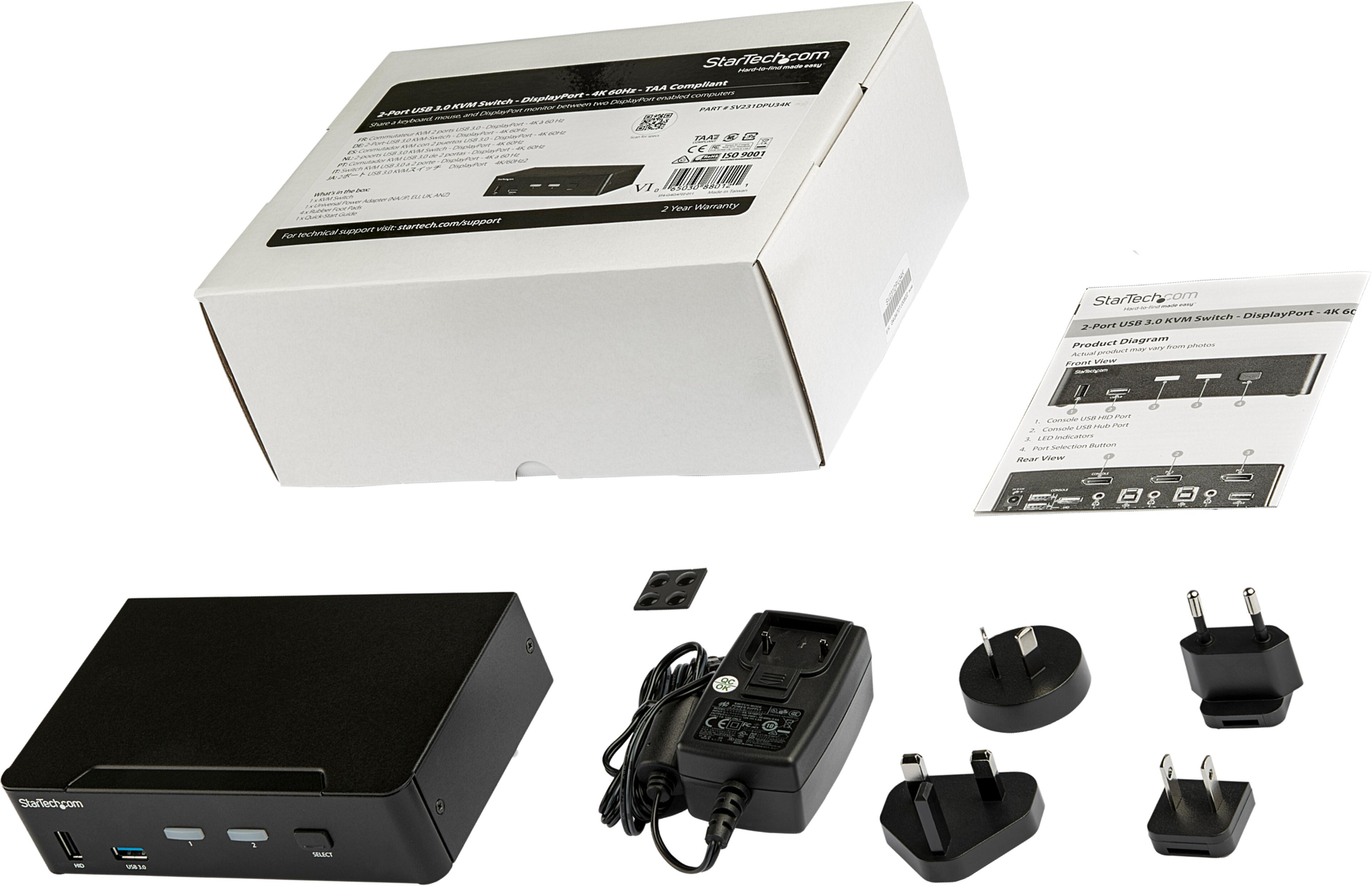 StarTech KVM Switch 2-port DisplayPort