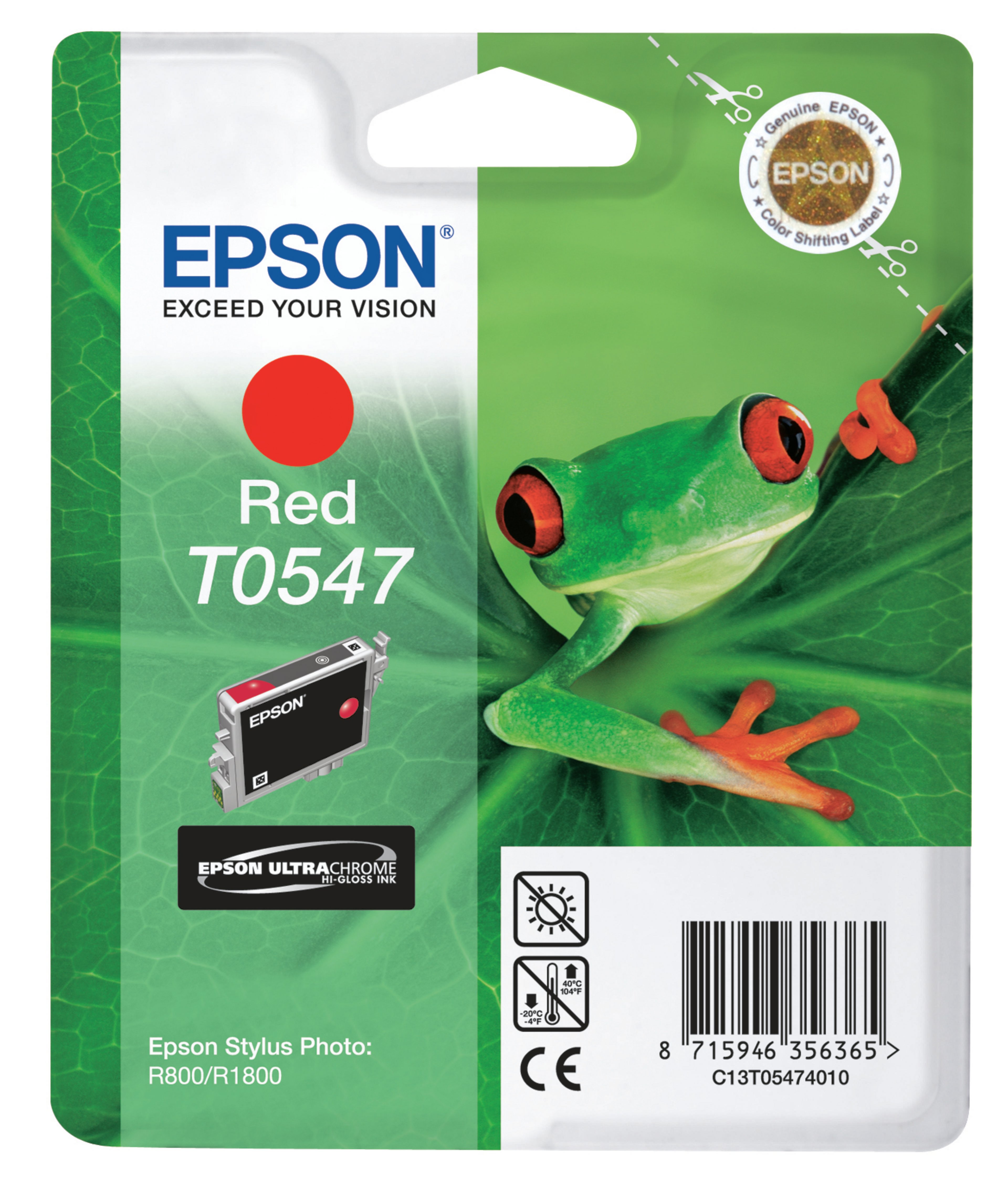 Inkoust Epson T0547 červený