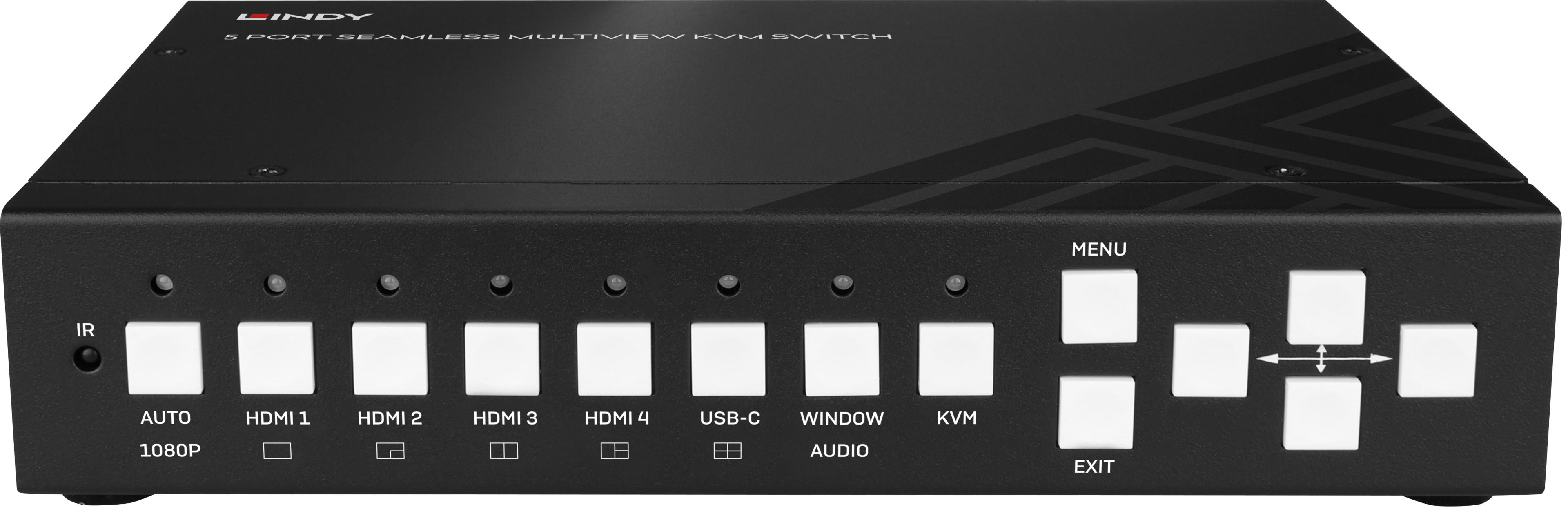 Switch KVM PLINDY HDMI/type C 5 ports