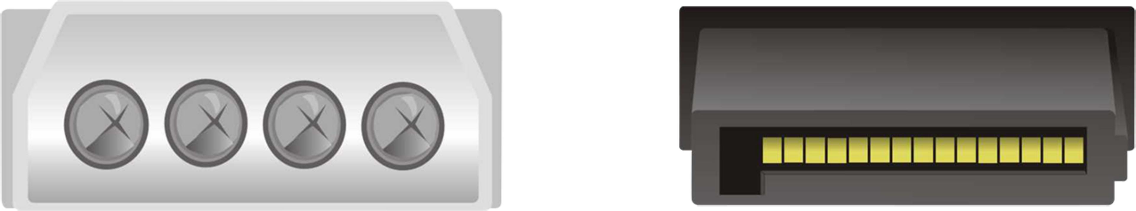 Power Adapter SATA/f - 4-pin/m 0.12m