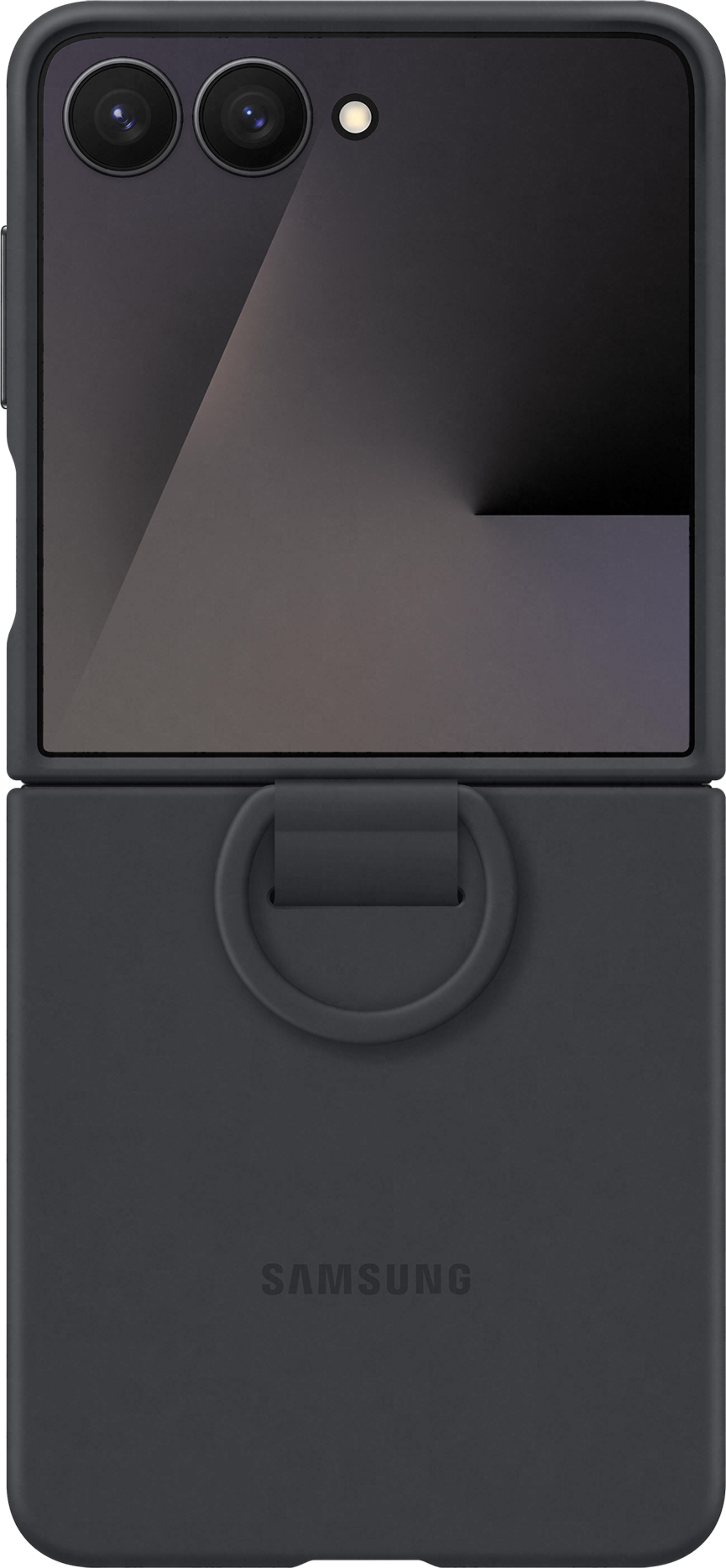 Samsung Z Flip7 Silicone Ring Case Black