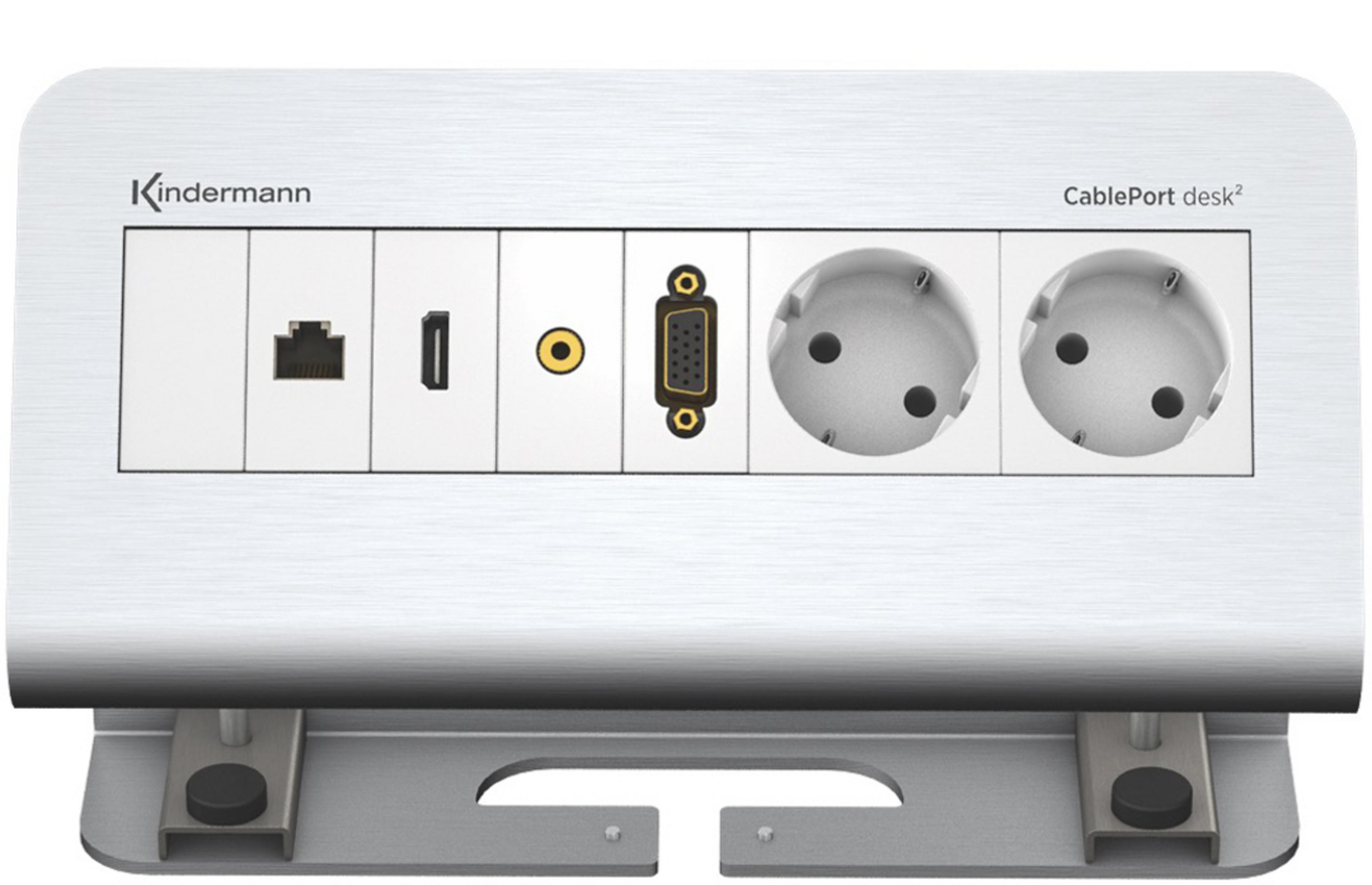 Kindermann CablePort desk² 4-fach