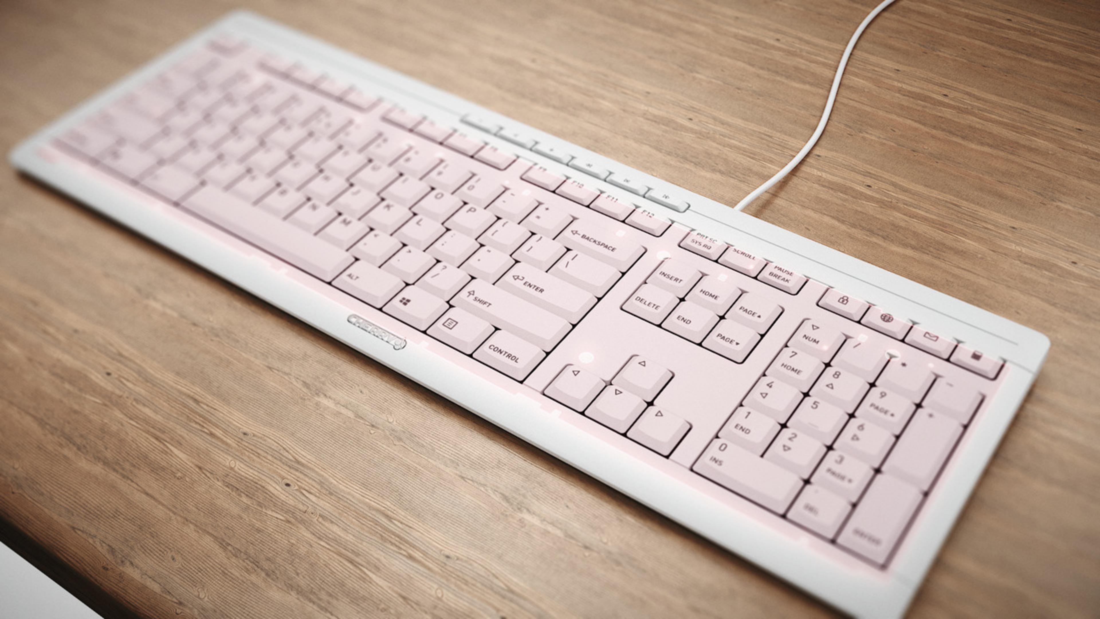 CHERRY STREAM KEYBOARD White Grey
