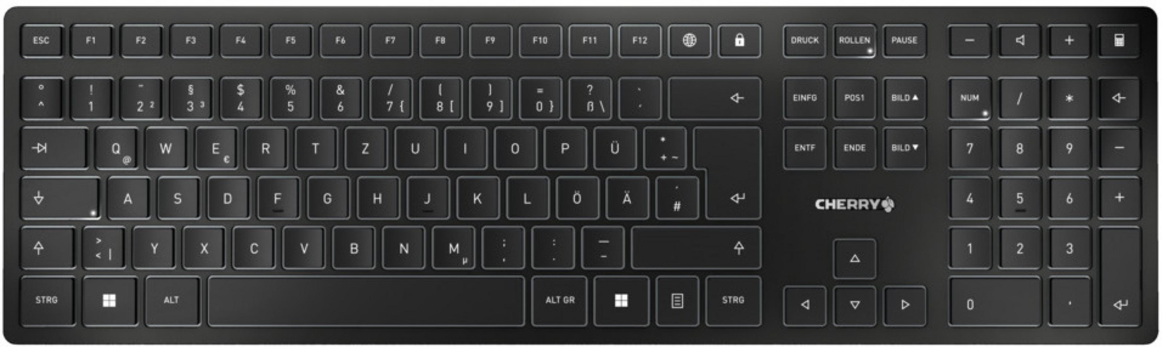 CHERRY KW 9100 SLIM Tastatur schwarz