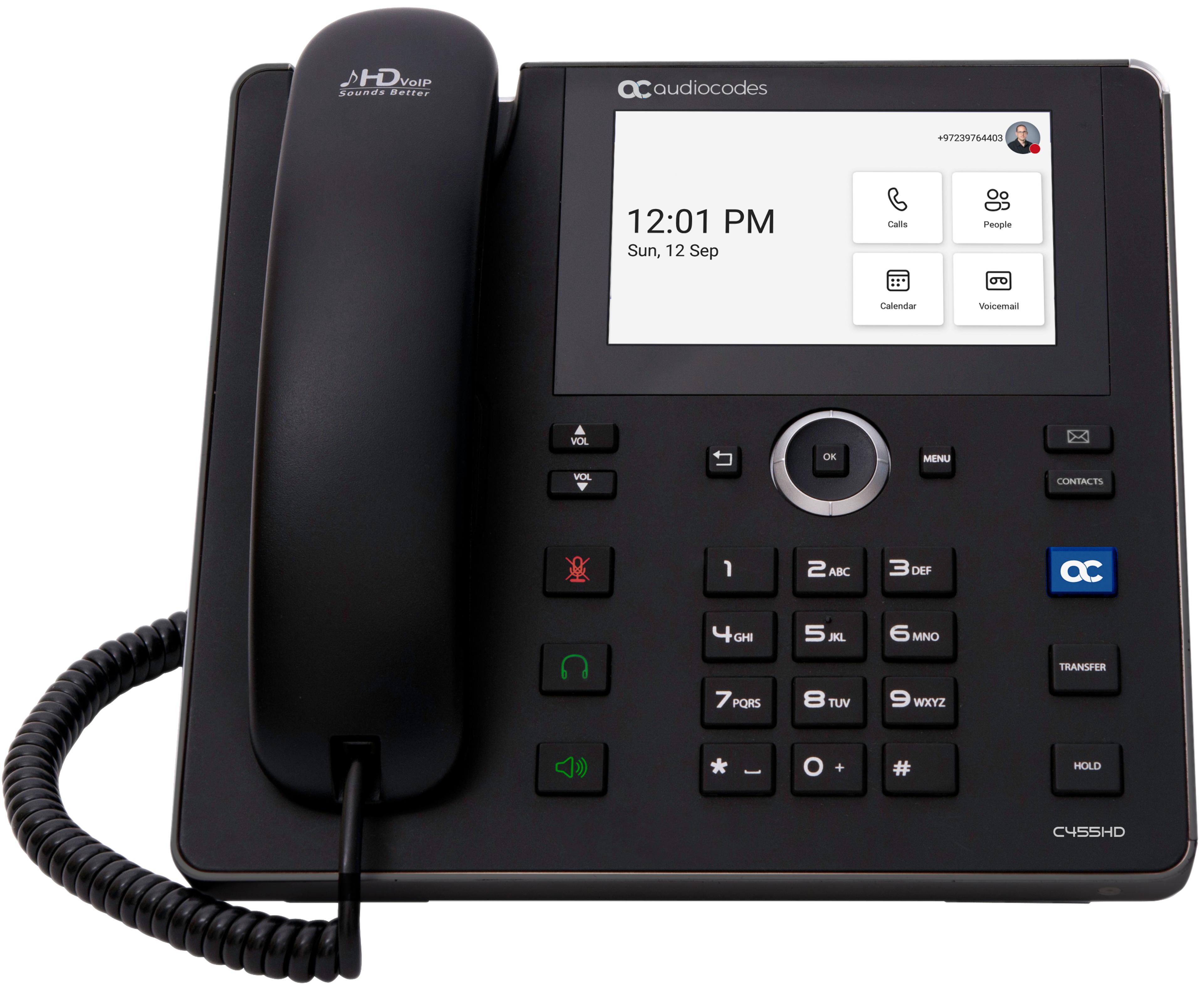 Téléph. desktop AudioCodes C455HD Teams